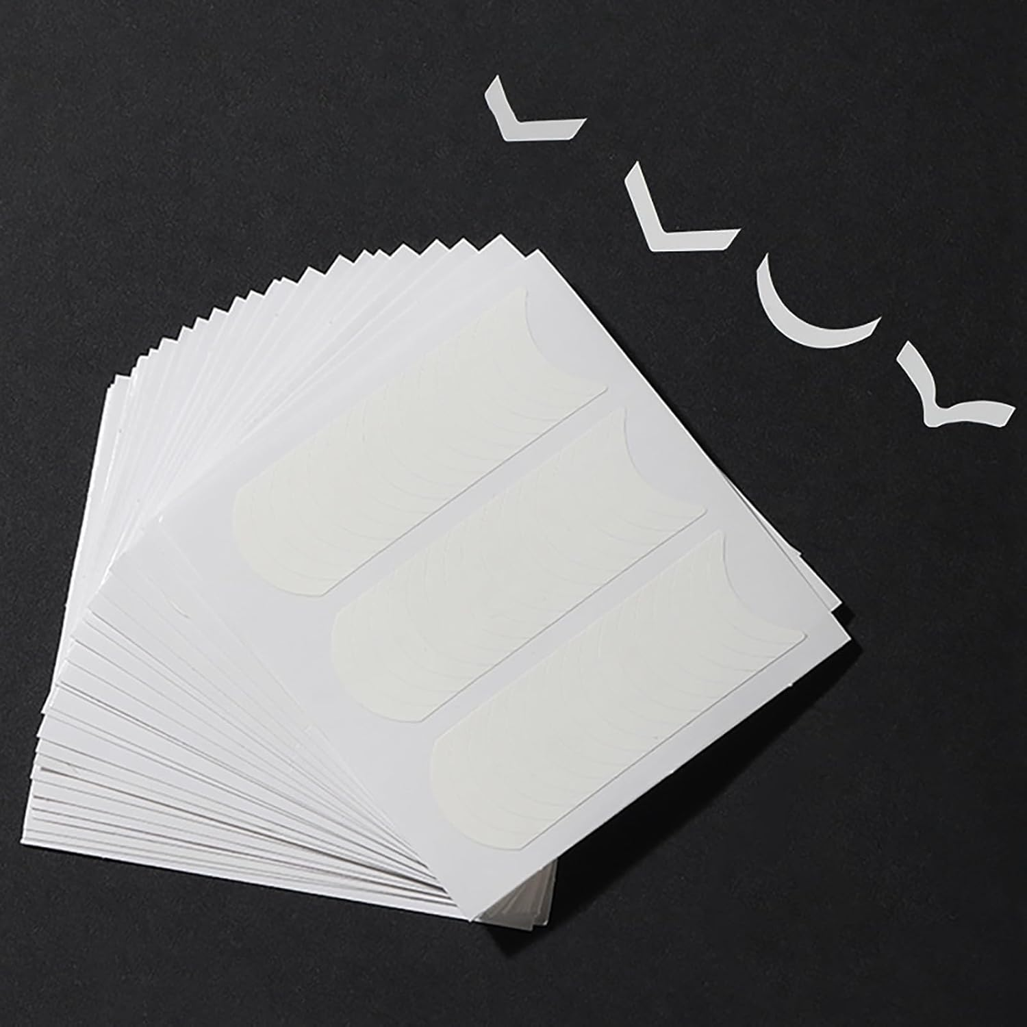 24 Designs Nail Art Stencils French Tip Guides Stickers Form Fringe Guides Vinyl image number 2