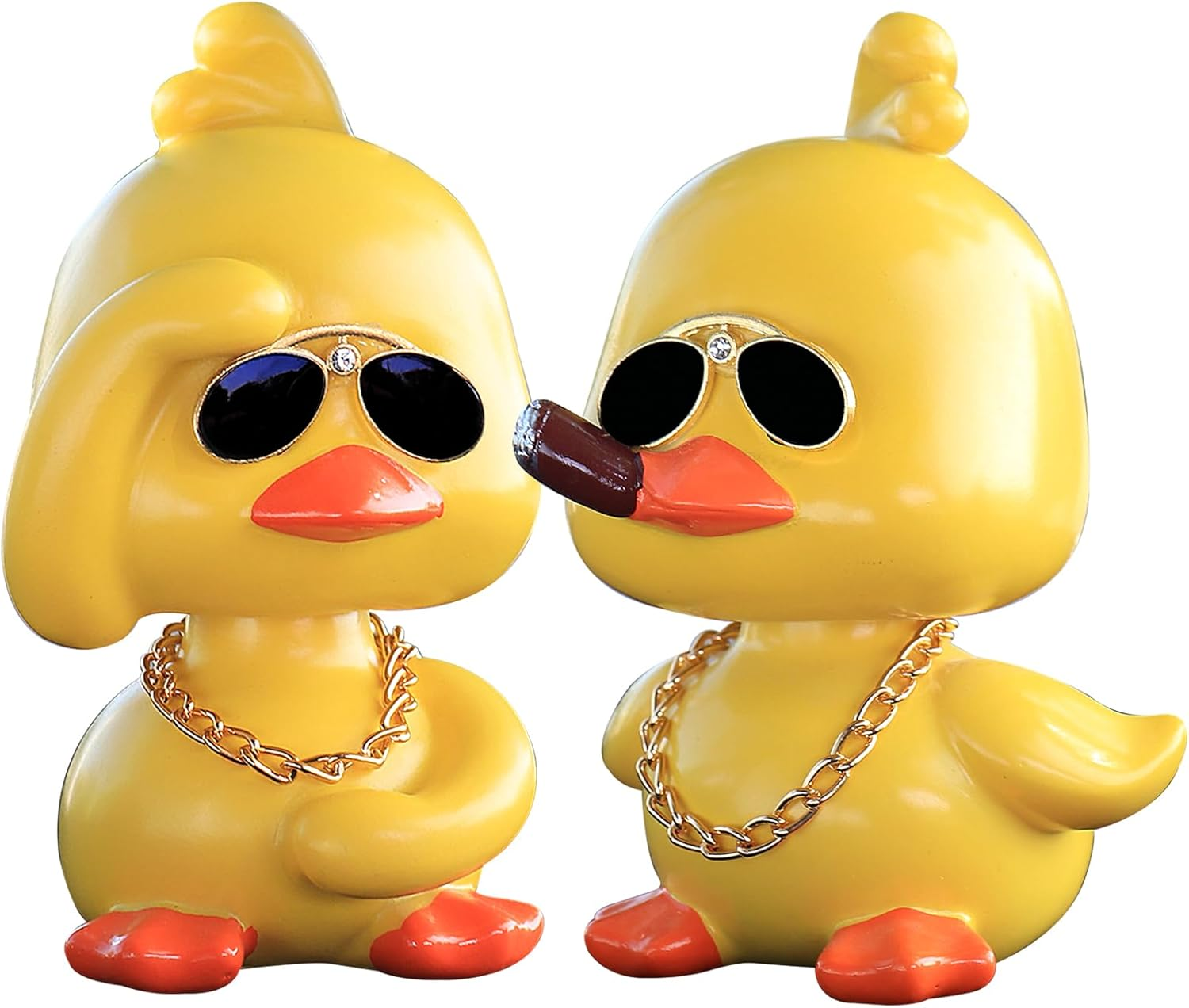 Cool Yellow Duck Car Ornaments Funny Duck Car Dashboard Decorations Shaking Head Doll for Car Auto Interior Decor Accessories image number 5