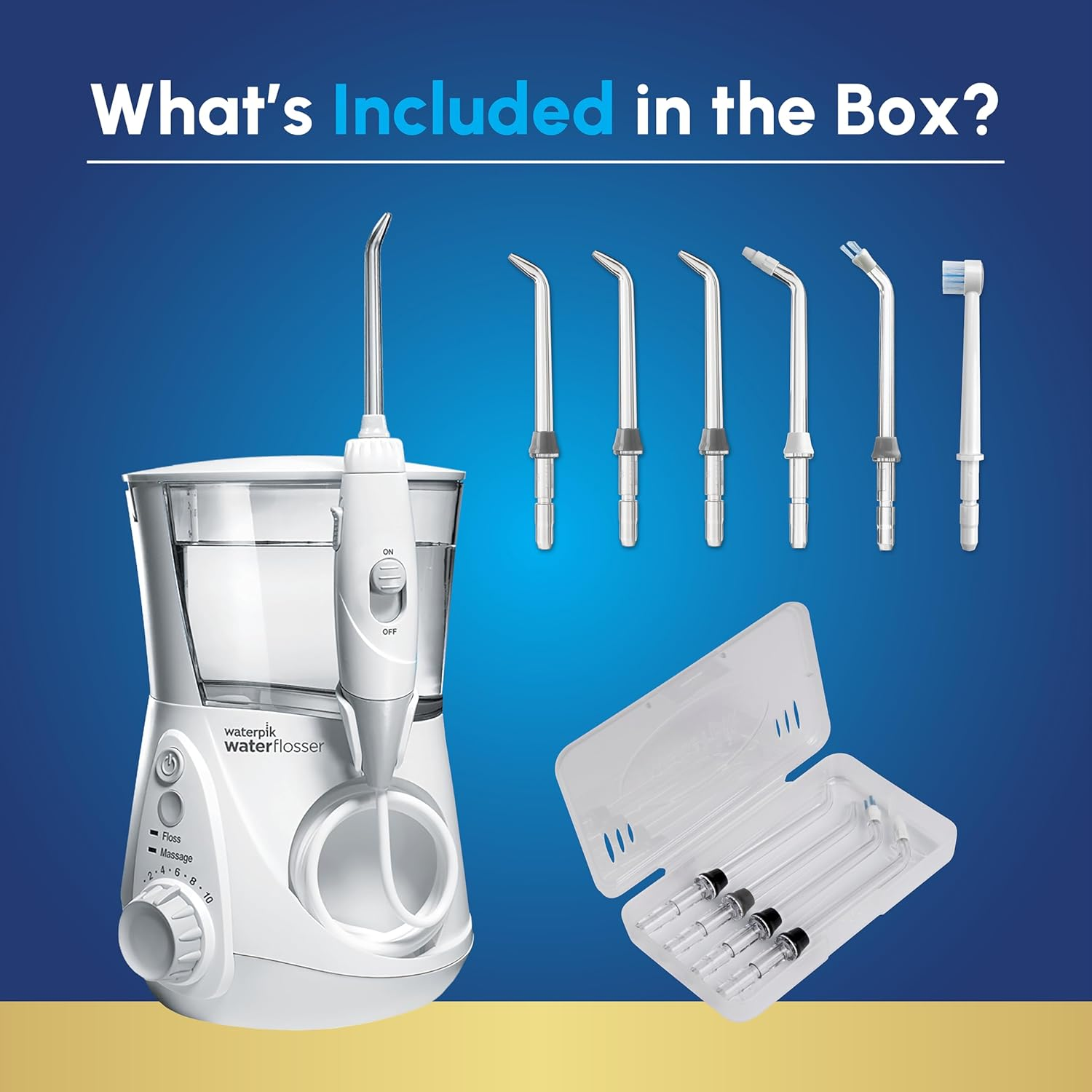 Waterpik Ultra Professional Water Flosser - Dentist-Level Clean, 10 Pressure Settings, Hydro-Pulse Massage, 90S Water Capacity, Ideal for Braces, Implants & Gum Health, 2-Yr Warranty, White (WP-660) image number 3