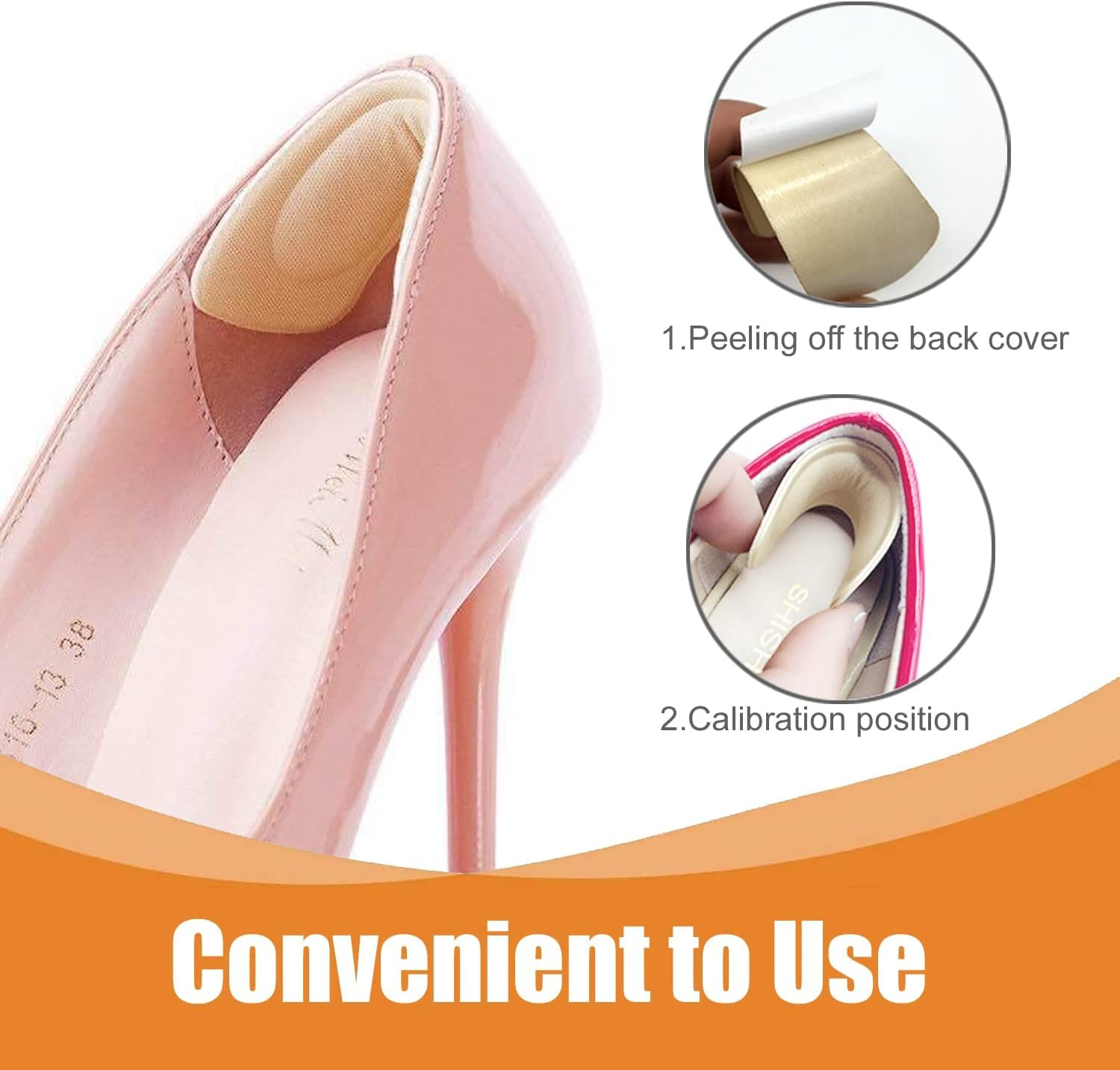 16 Pairs Shoe Filler Heel Pads for Womens Shoes - Shoe Filler for Too Big Shoes Women with Toe Inserts, Toe Inserts for Too Big Fit image number 4