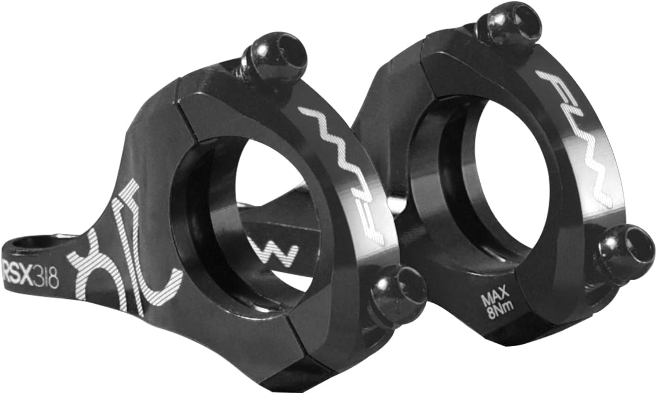 Funn RSX Mountain Bike Direct Mount Bike Stem with 31.8Mm Bar Clamp, 2 Pieces Lightweight Split Design for Dual Crown Forks, Adjustable Extension 45-50Mm