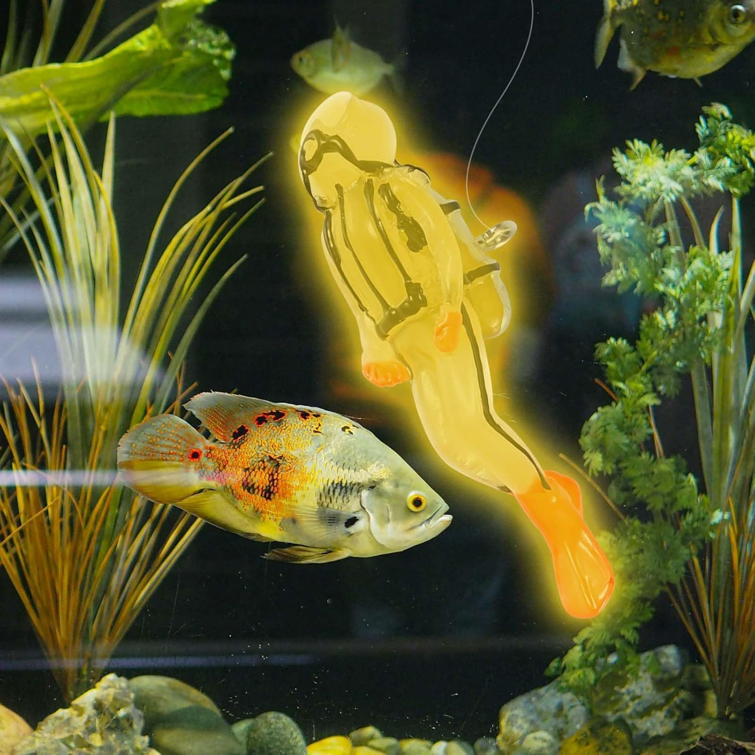 2Pcs Fish Tank Decorations,Fish Tank Floating Diver Decorations,Fish Tank Decorations Little Diver Aquarium Decoration,Lovely Mini Diver Resin Aquarium Decoration Fish Tank Floating Divers Ornaments image number 3