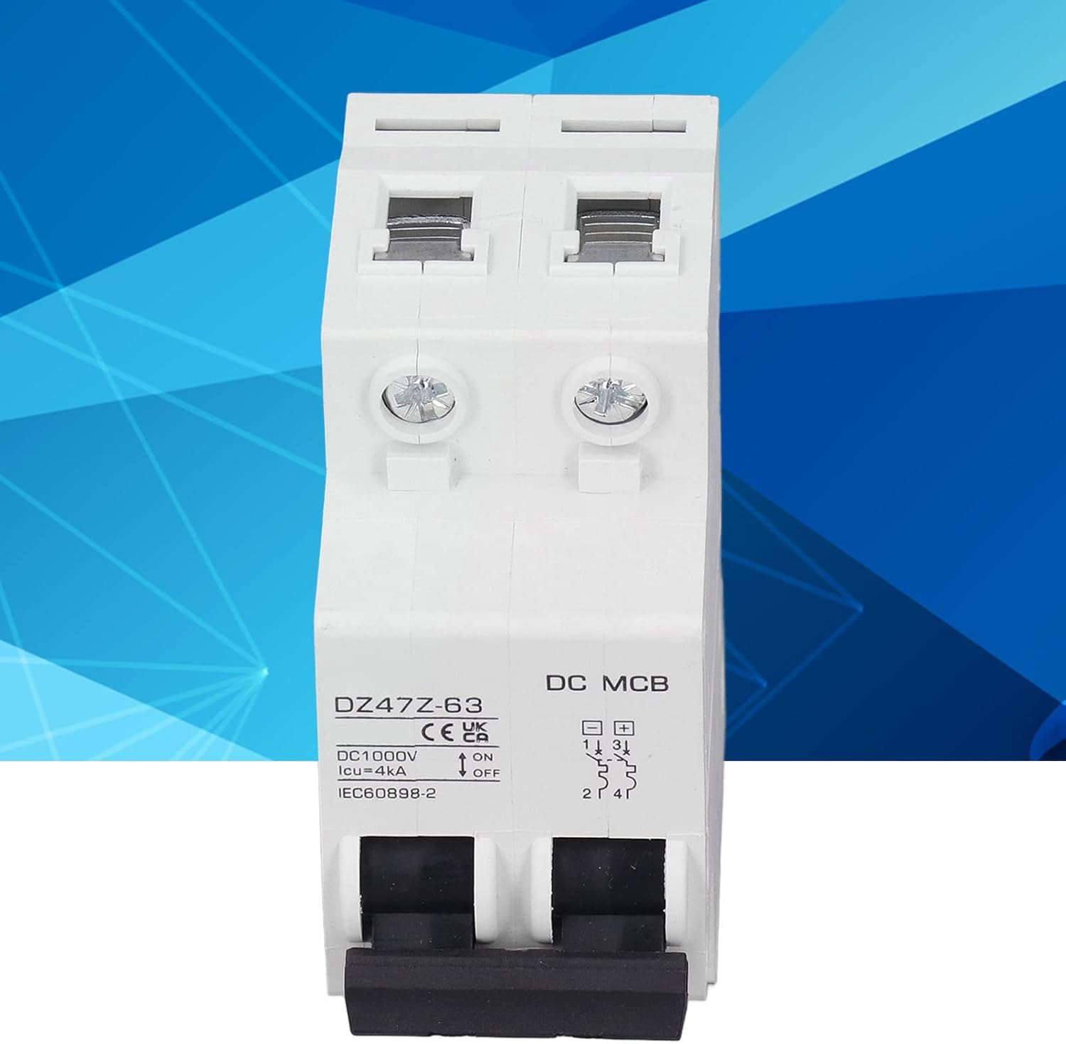 DC Circuit Breaker, 2P Auxiliary Arc Extinguishing Professional 1000V PV Circuit Breaker for Electric Vehicle (10A) image number 4