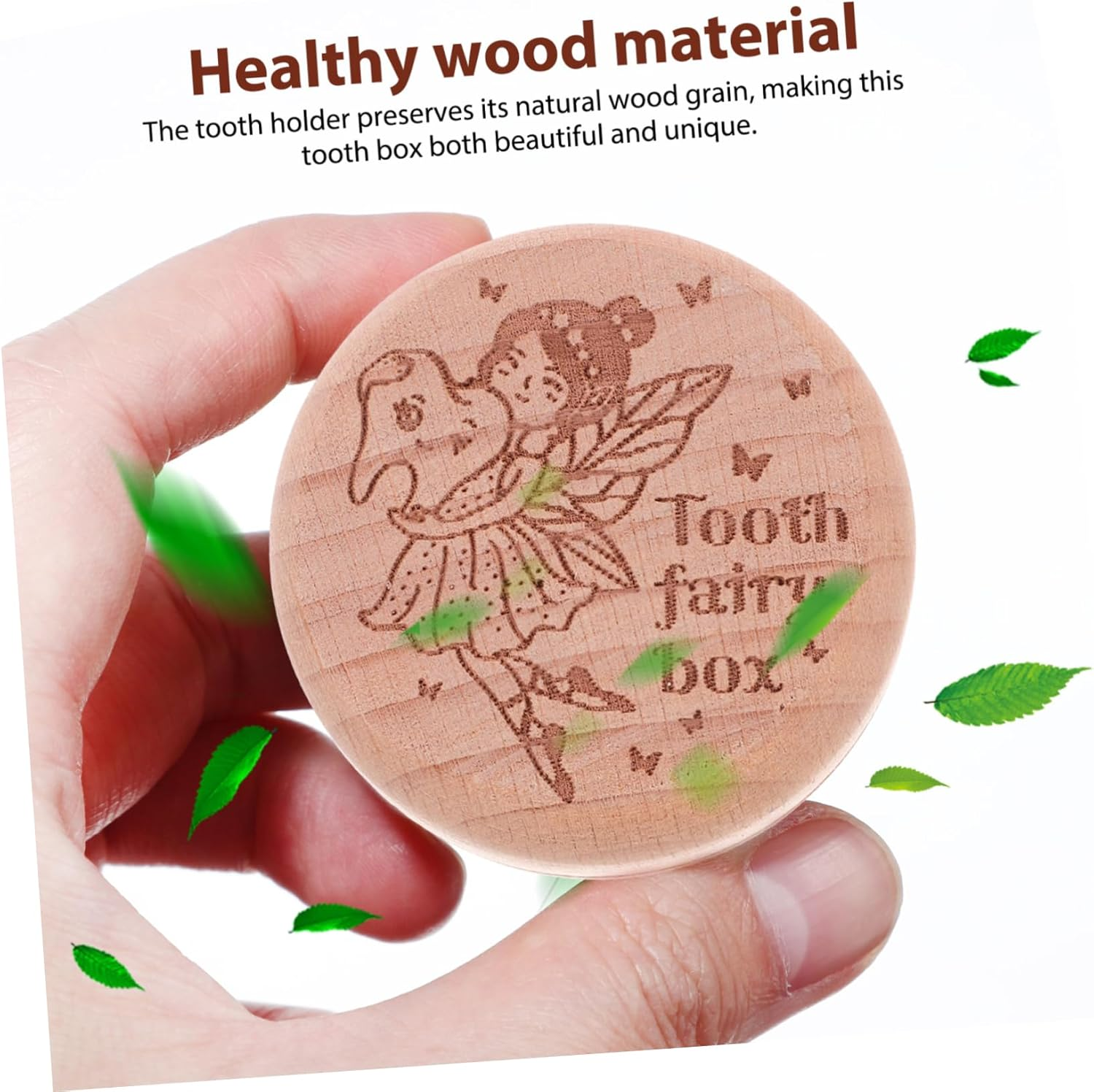 CHILDWEET 1 Set Wooden Tooth Keepsake Box Fetal Hair Case Teeth Storage Holder Lightweight Portable Organizer for Hair Memories Present for Boys image number 6