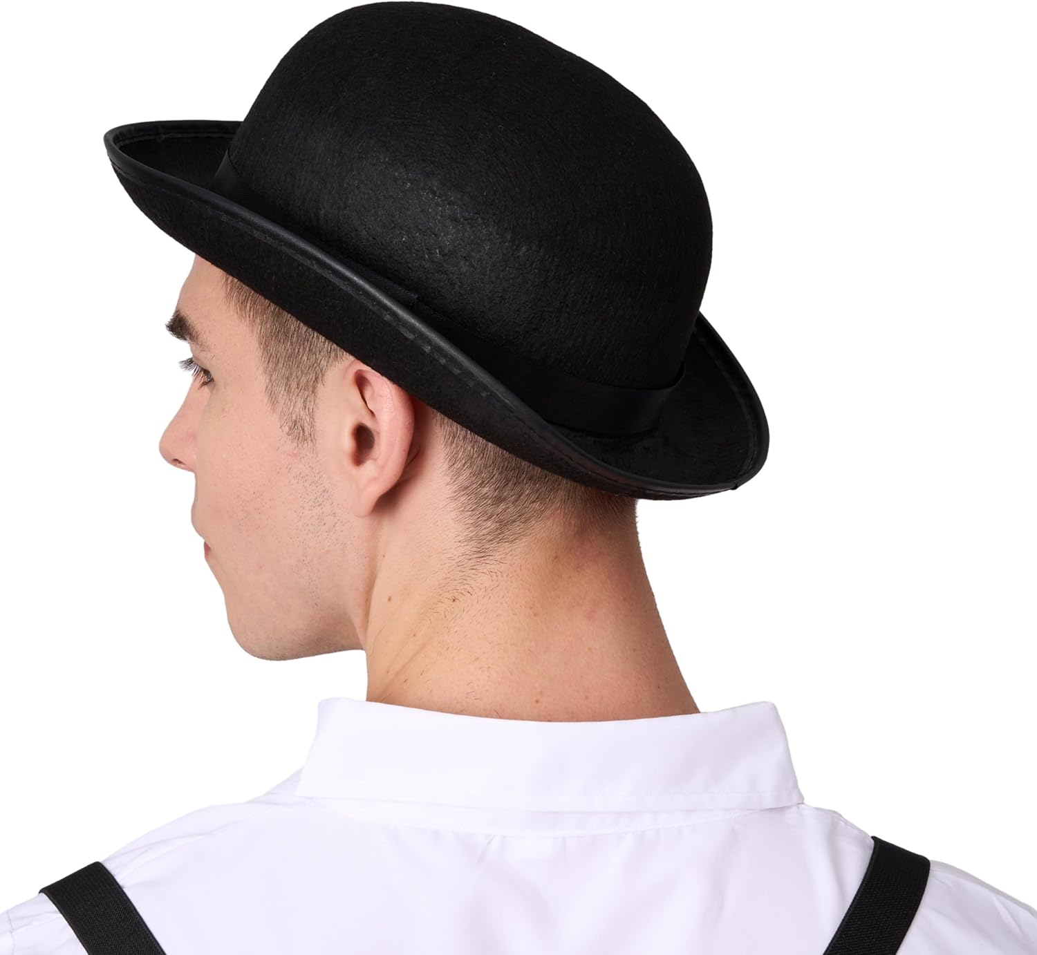 Spooktacular Creations Bowler Hat for Men, Top Derby Hats Victorian Accessory Halloween Costume Accessories for Halloween Cosplay Party image number 1