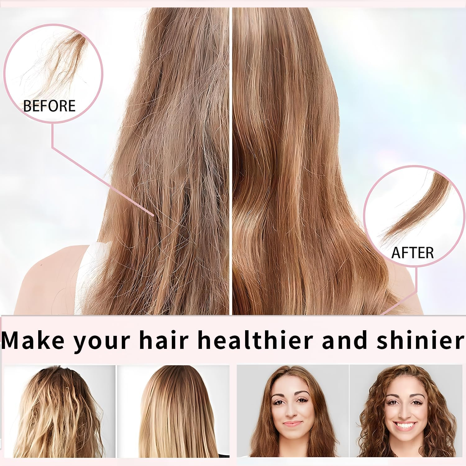 Hair Brush for Women and Men,Detangling Brush Curved Vented for Wet Dry Curly Thick Straight Hair,All Hair Types,Comfort Handle image number 3