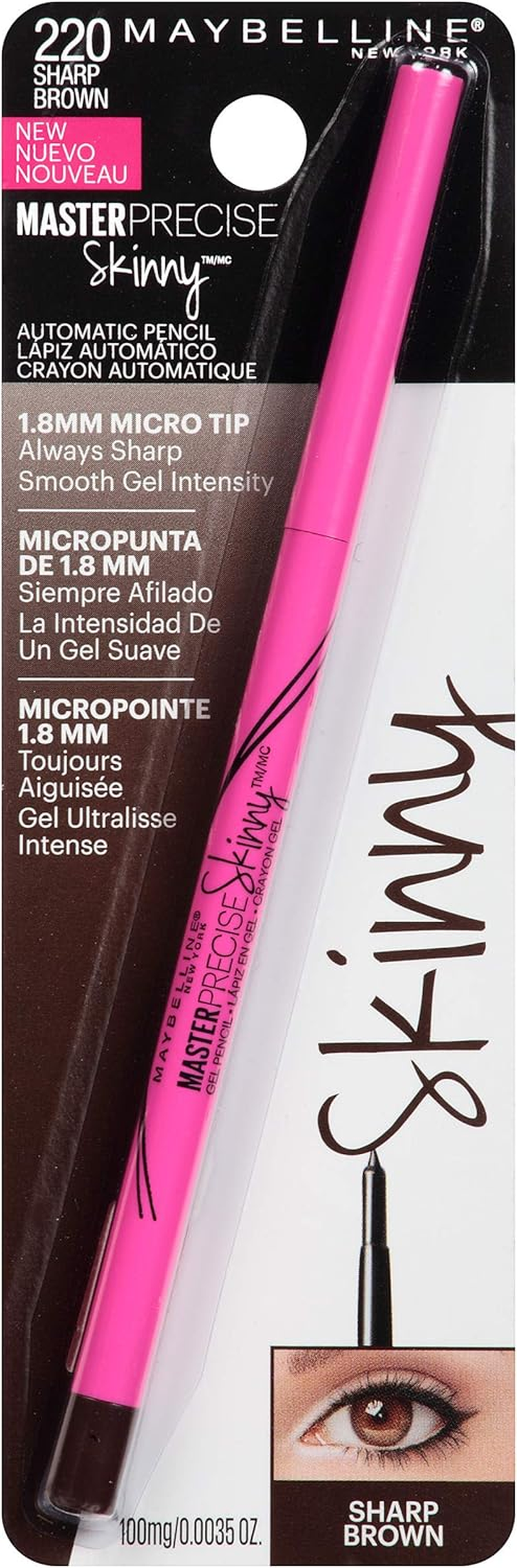 Maybelline Master Precise Skinny Gel Eyeliner Pencil, Sharp Brown, 1 Count image number 1