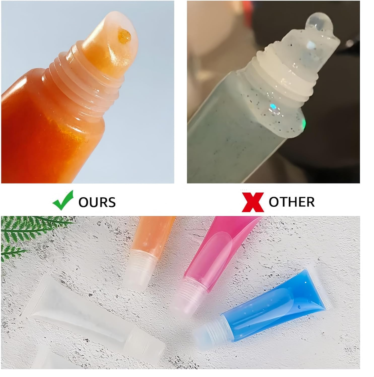 Empty Lip Gloss Tubes, Wanfoou 10 Pcs 10Ml Clear Soft Squeezable Lip Balm Containers Refillable Mini Cosmetic Tubes with Dispensing Filling Tool for DIY Lip Gloss Balm Makeup Travel Toiletries image number 1