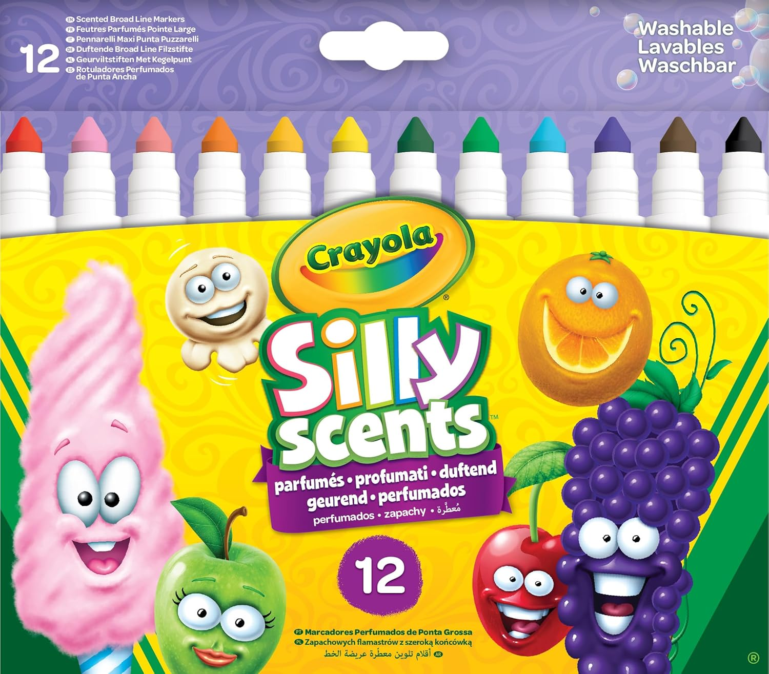 CRAYOLA 58-8267-E-000 Silly Scents 8Ct Broad Line Stinky Markers image number 4