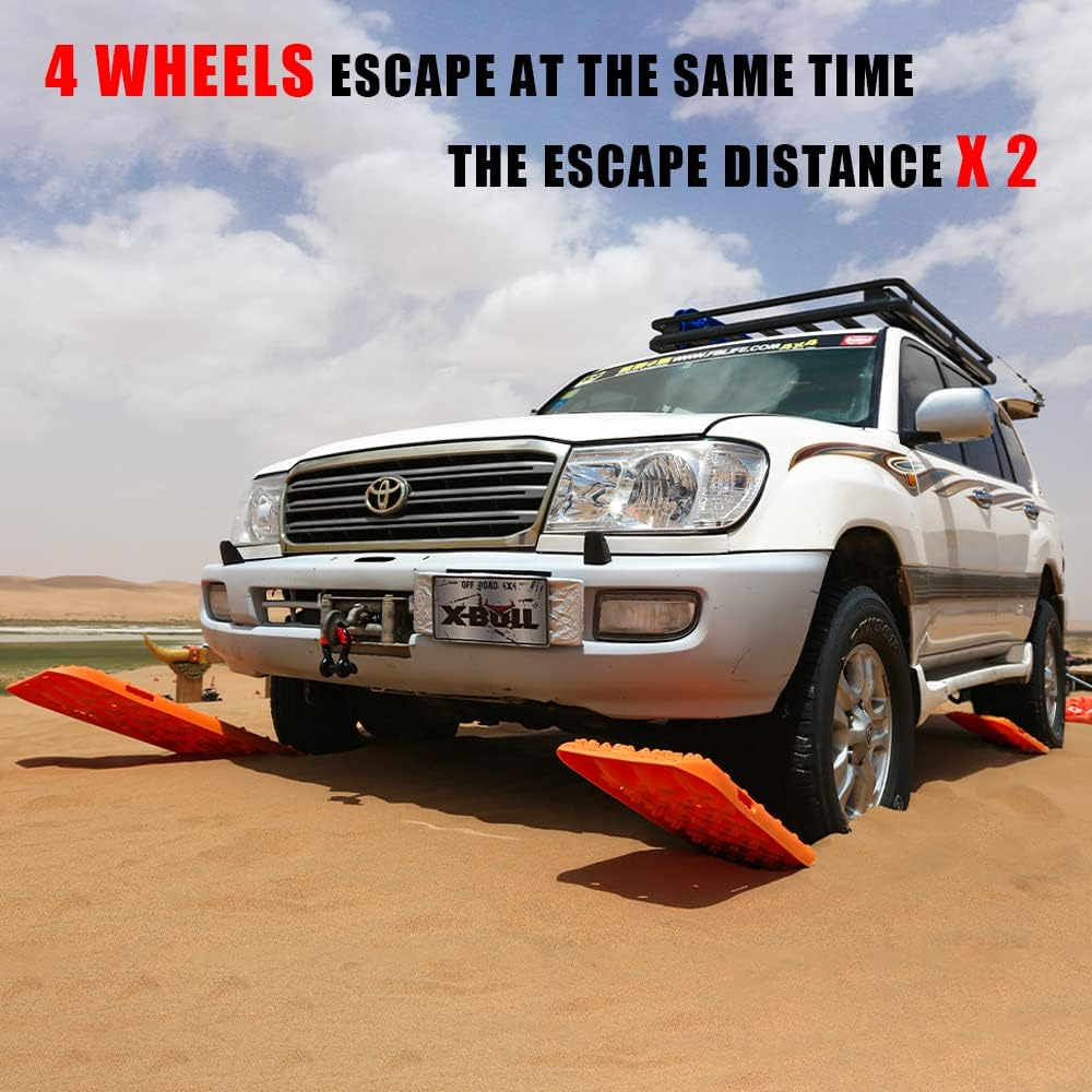 X-BULL Gen 3.0 Recovery Boards 2 Pair 4X4 Offroad 4Wd Tracks 22046LBS/10000KG Sand Mud Snow Recovery Tracks with Bag and Mounting Pin Set image number 5