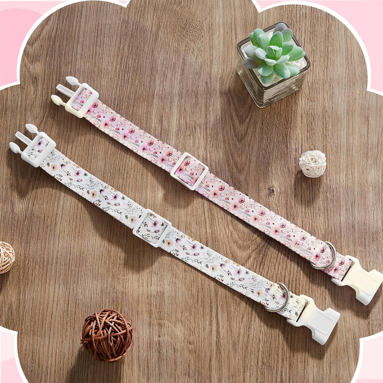 2 Pack Goat Collars with Bells, Sheep Grazing Copper Bells and Adjustable Nylon Collar Set Loud Bronze Bell for Farm Animal Sheep Cow Accessories Christmas Thanksgiving Gift for Goat Lovers image number 2