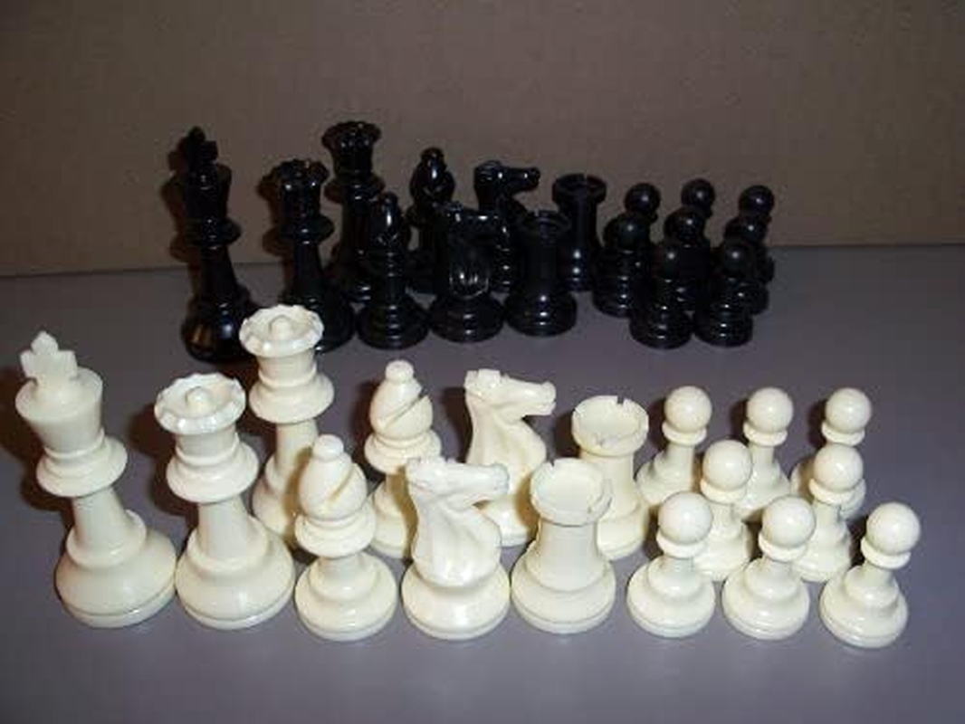 Staunton Tournament Chess Pieces Triple Weighted with 3.75 King and 2 Extra Queens image number 1