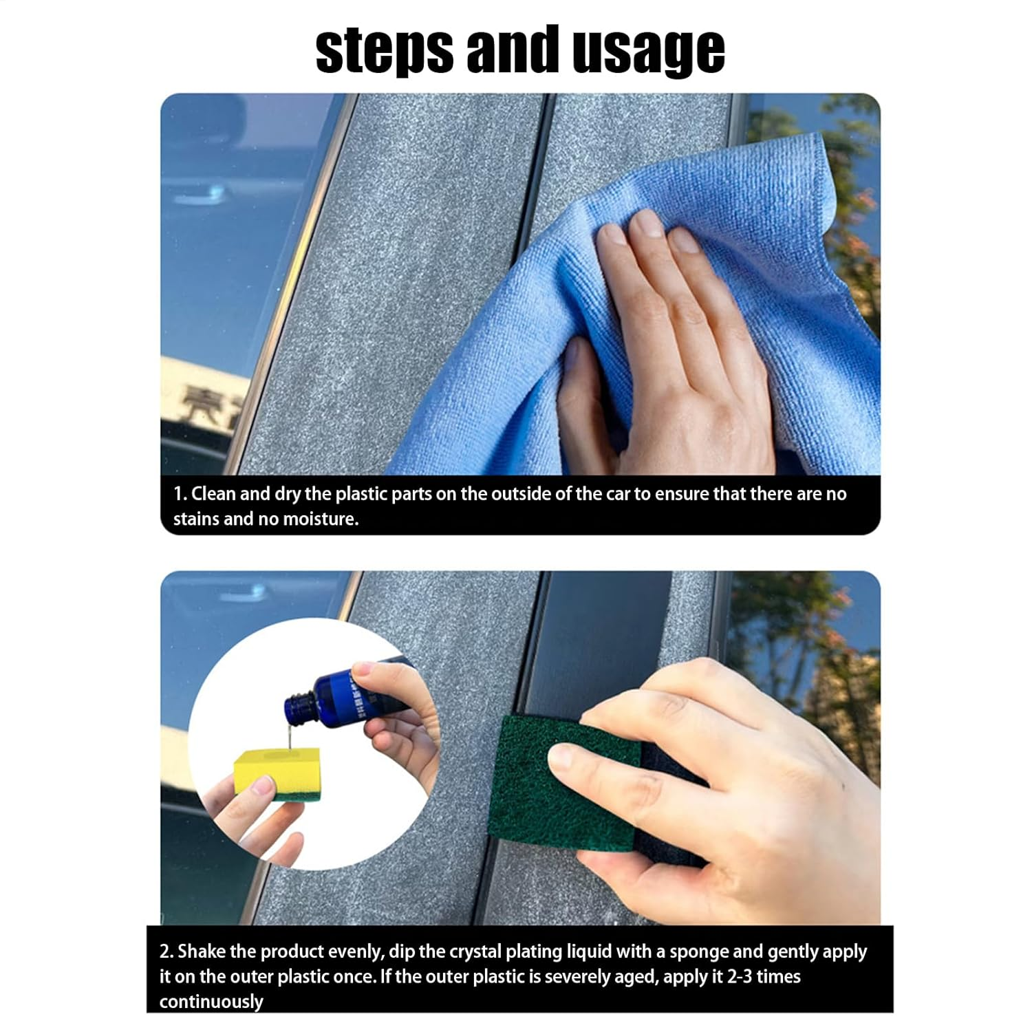 Trim Restorer Automotive | 30Ml Refurbish Agent,High-Gloss Long-Lasting Uv-Protected Stain Cleaner for RV Interior Detailing Dashboard Protection Trim Restoration image number 3