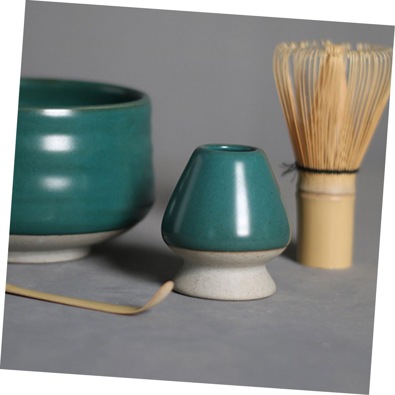 SHOWERORO Japanese Style Matcha Whisk Holder Ceramic Decorative Matcha Powder Cup for Japanese Matcha Preparation Matcha Whisk Stand for Traditional Tea Ceremony image number 4