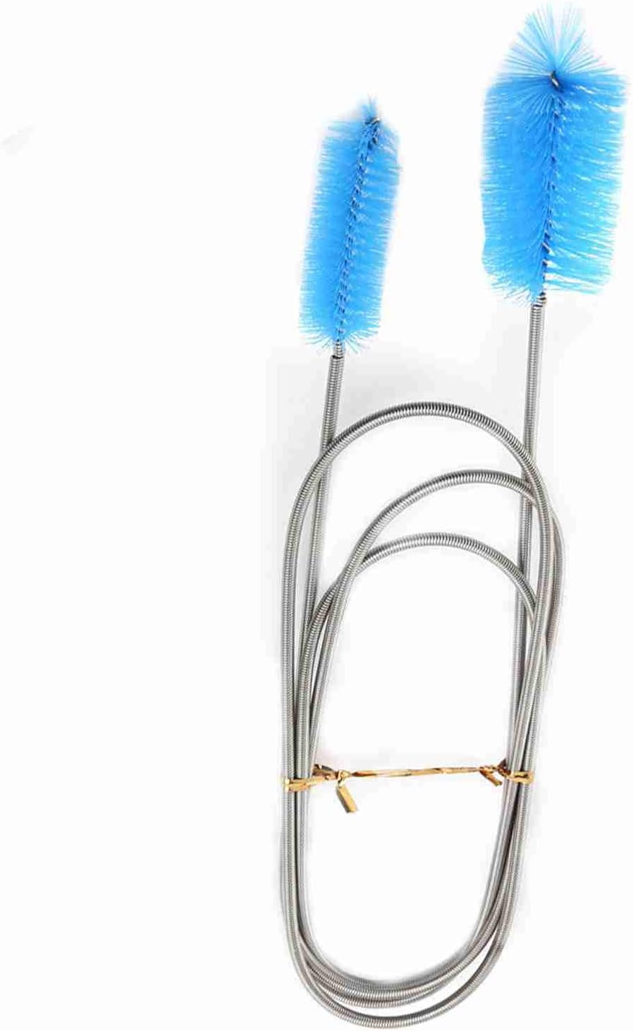 Flexible Double Tube Cleaning Brush &ndash; Aquarium Fish Tank Hose Pipe Cleaner with Spring Design, Double-Ended Cleaning Tool (3 Colours) (Transparent)