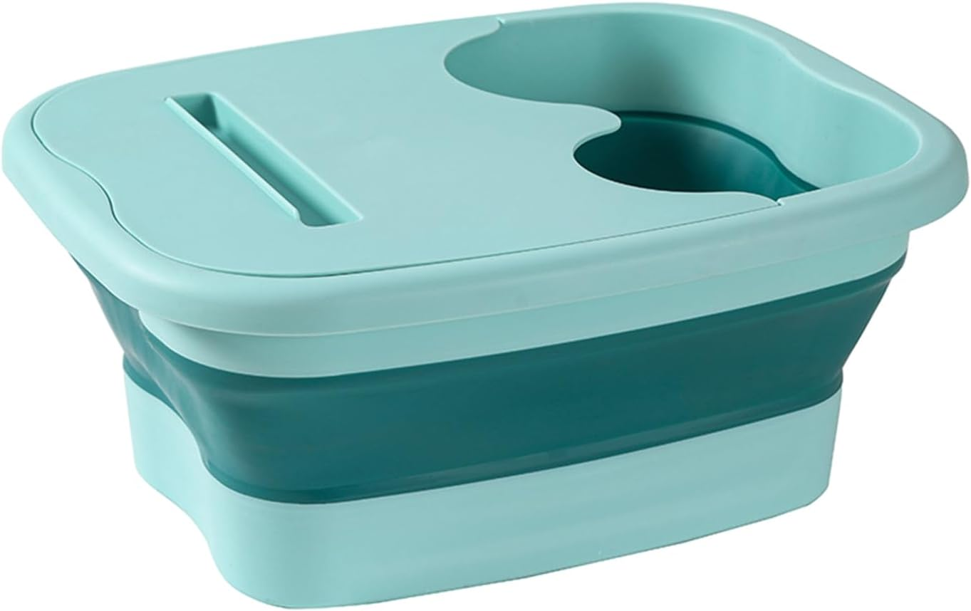 Foldable Foot Bath Tool, Foot Soak Bath Tub with Massaging Rollers, Pedicure Foot Spa for Feet Stress Relief, Foldable Foot Bath Bucket Tub, Pedicure Foot Soak Bath
