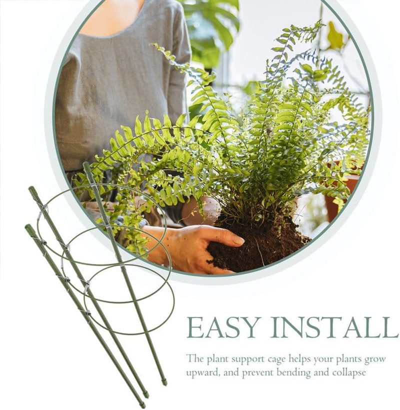 PRETYZOOM 3Pcs Tomato Cage for Garden 15.7'' round Plant Trellis, Tomato Trellis Plant Stakes Support Cage for Vertical Climbing Plants image number 1