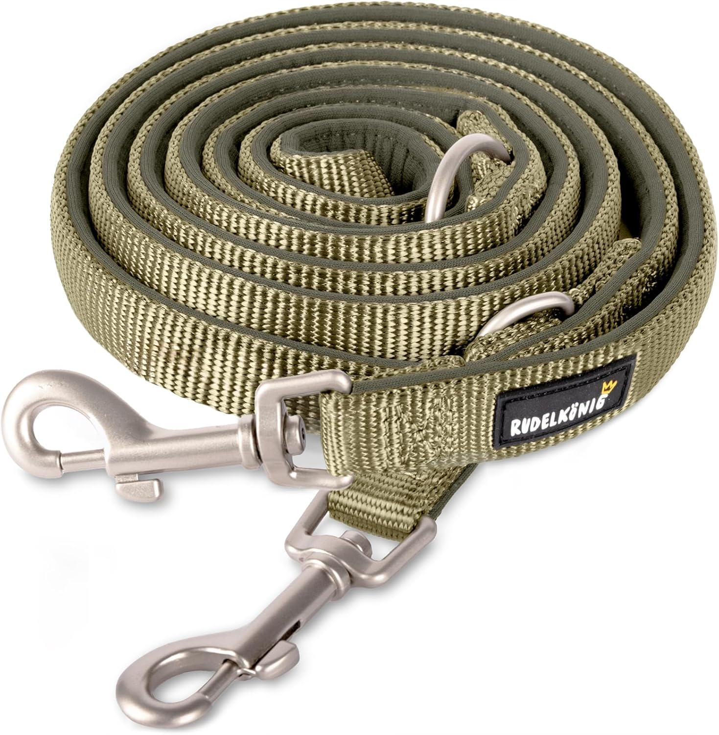 Rudelk&ouml;nig Bella Dog Lead - 2.30 M Length - Adjustable Dog Lead for Medium and Large Dogs - Dog Lead in Khaki image number 1