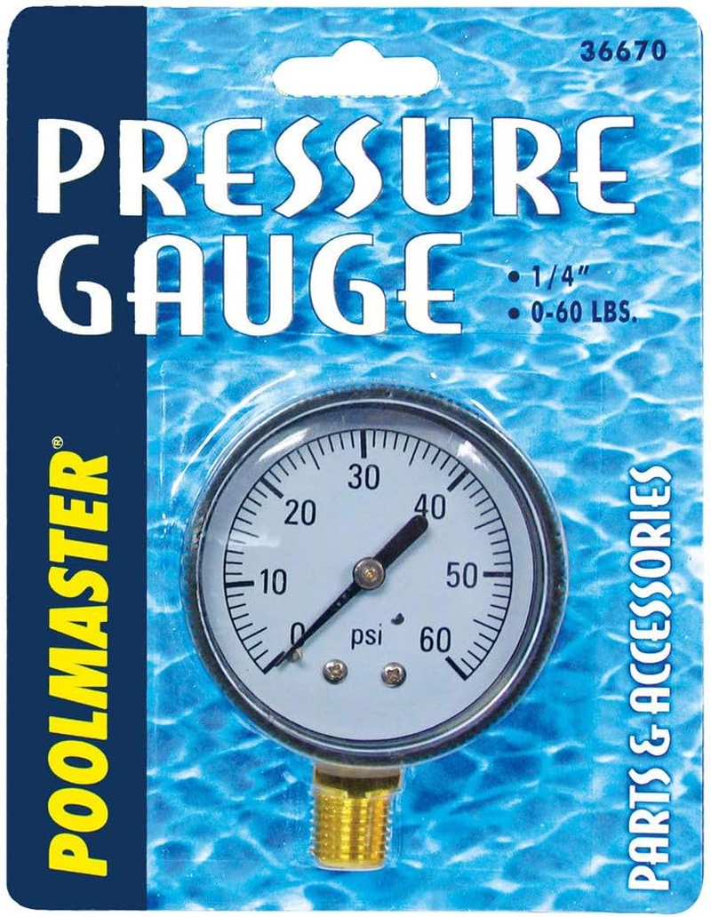 Poolmaster 36672 Pressure Gauge for Swimming Pool or Spa Filter, 1/4-Inch, Back Mounted Thread, Neutral, Medium image number 2