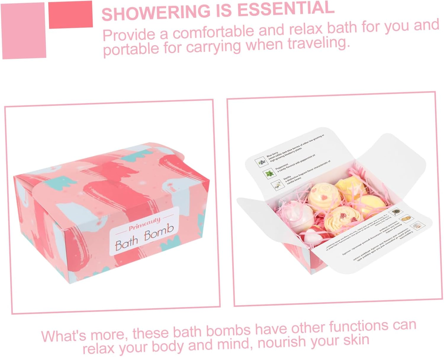 Minkissy 6Pcs Cake Shape Bath Salt Adorable for Spa Moisturizing and Exfoliating Women and Girls image number 3