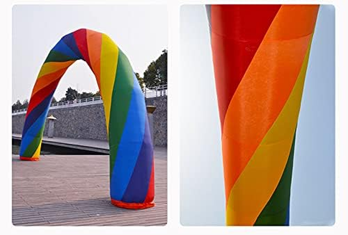 Inflatable Rainbow Arch 20Ft X 10Ft Advertising Party Celebration Garden Decoration Arch Strengthen PU Coated Oxford for Event Entrance Rental Advertisement image number 2