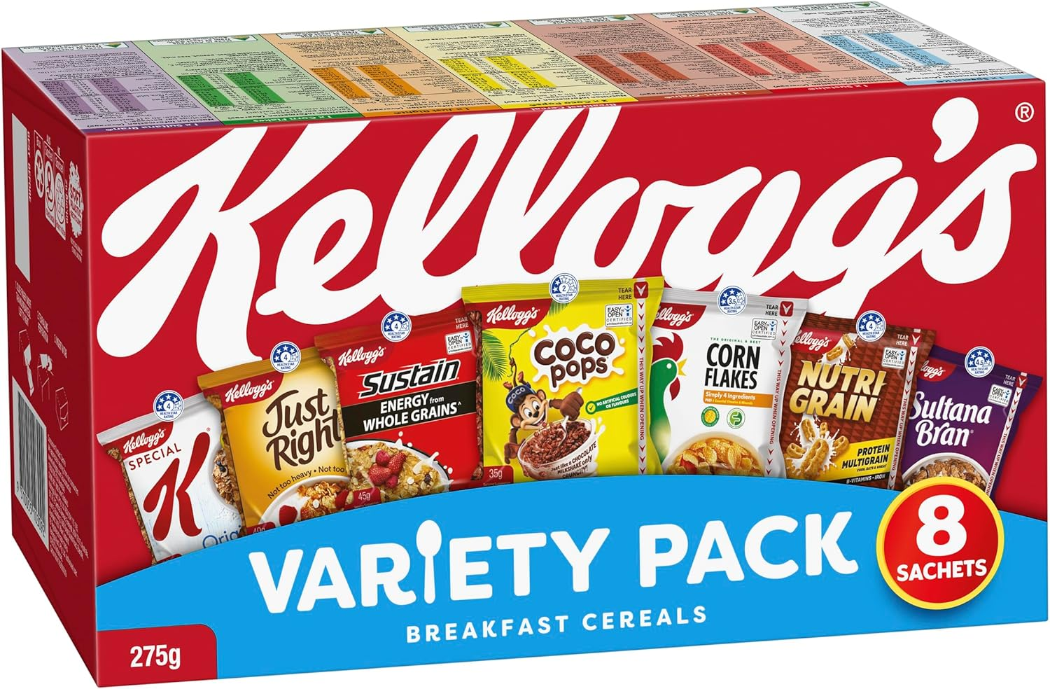Kellogg'S Variety Pack Assorted Breakfast Cereals 8 Pack image number 2