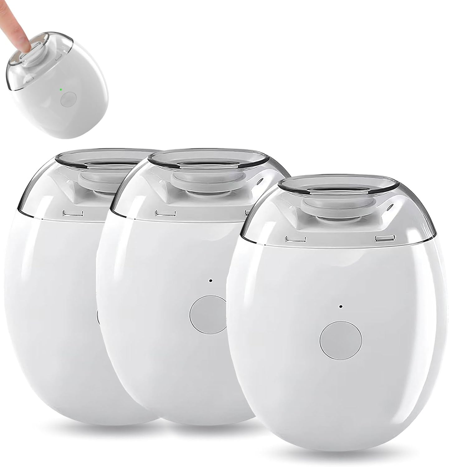 Universal Automatic Fingernail Grinder, Electric Nail Clipper with LED Light, Portable and Light Quiet, Filing Tool for Grooming Home Use Convenient Travel Nail Care (2 PCS)