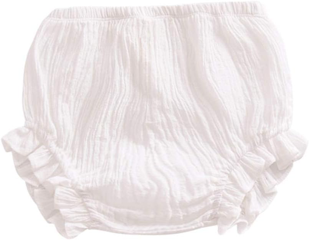 Newborn Toddler Baby Girls Boy Kids Cotton Linen Bloomer Basic Shorts Washable Reusable Diaper Cover image number 2