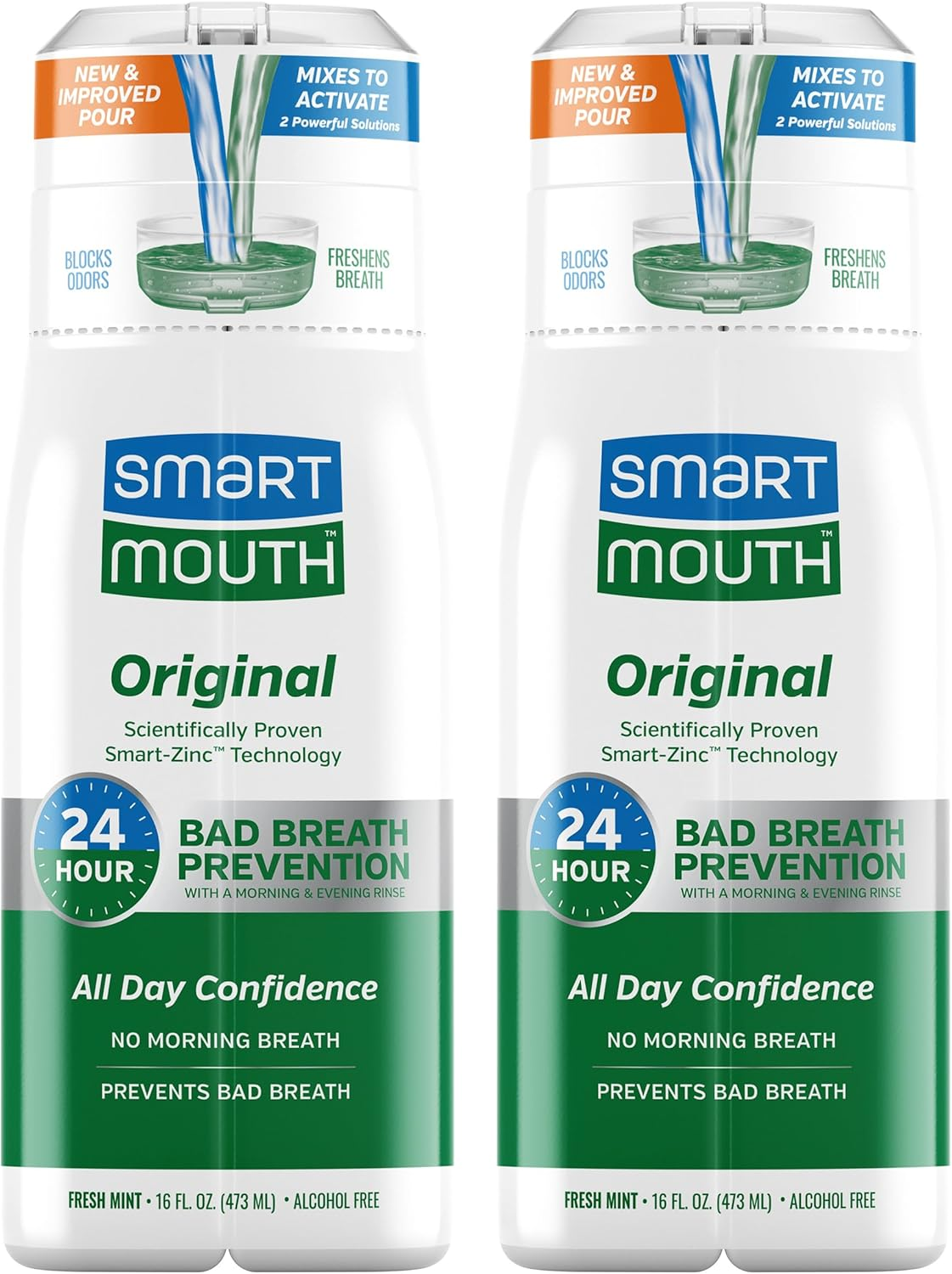 Smart Mouth Mouthwash, Fresh Mint - 16 Oz - 2 Pk image number 3