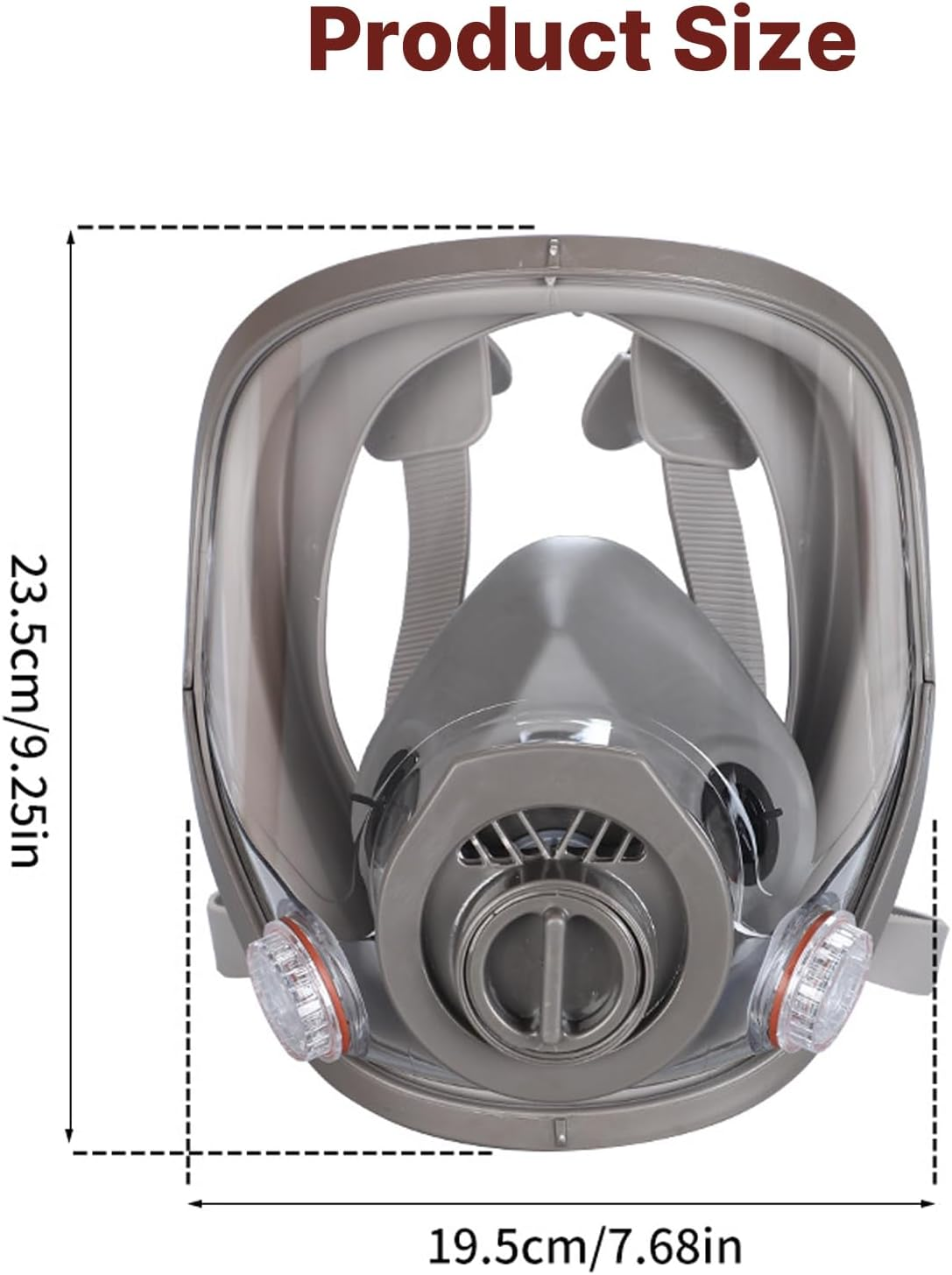 Reusable Full Face Respirator Mask &ndash; Professional Organic Vapor Gas Mask with Activated Carbon Filters, Anti-Fog Lens, Double Filtration for Painting, Welding, Sanding, and Dust Protection image number 1