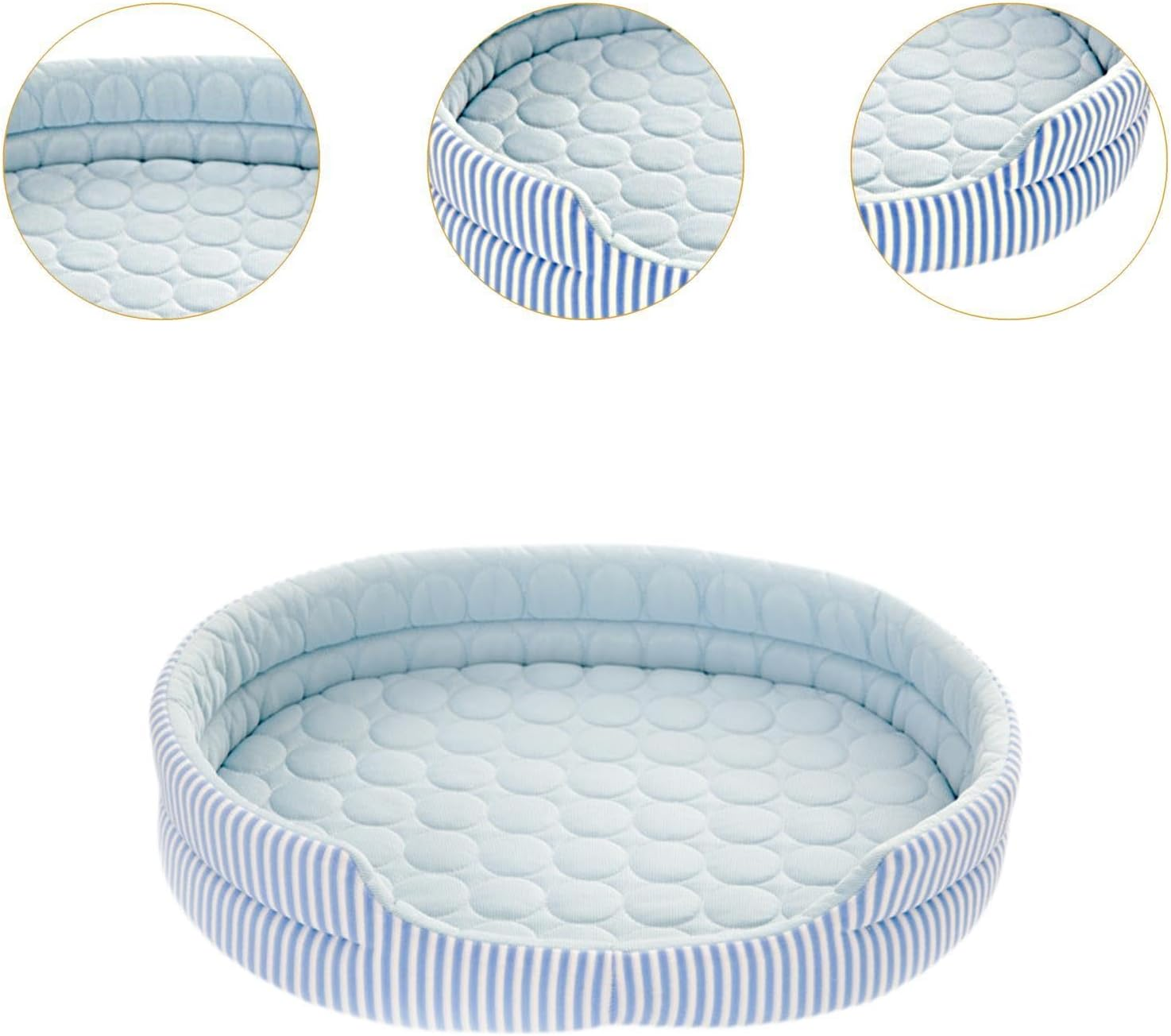 Stgfyxgs Cat Cooling Bed, Puppy and Kitten Cooling Mat, Summer Cooling Mat, Winter and Summer Iced Silk Pet Bed for Cats of All Ages, Blue