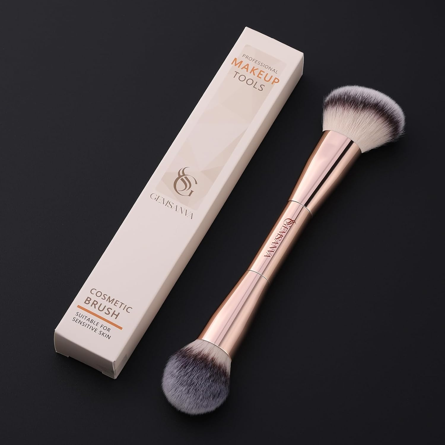 GEMSANVA Foundation Brush & Concealer Brush - Multi-Use Dual Ended Makeup Contour Brush for Cream, Liquid, Powder image number 5
