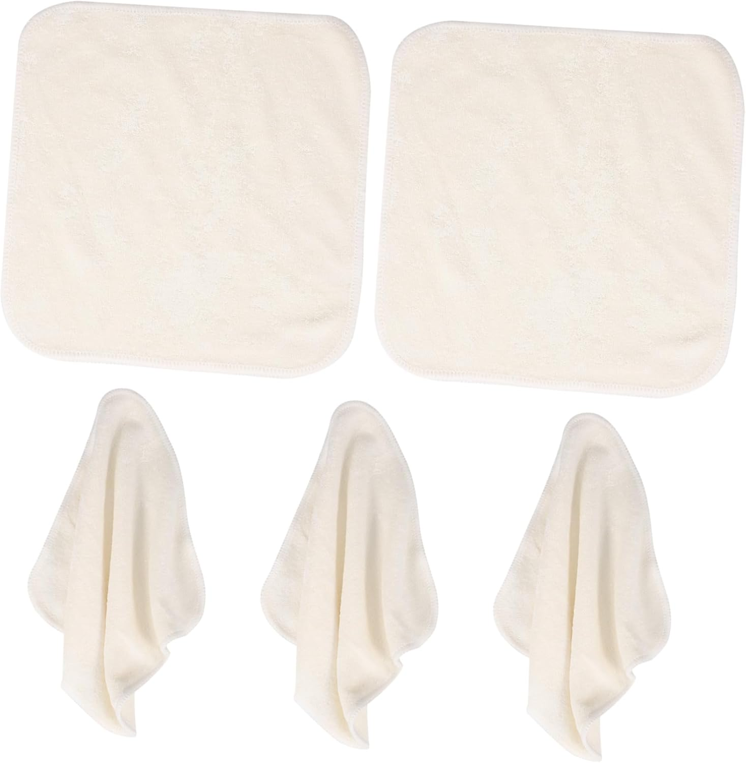 OATIPHO 5Pcs Bamboo Fiber Face Cleaning Cloths Washcloths Exfoliating Towels for Facial Cleansing and Gentle Exfoliation image number 3