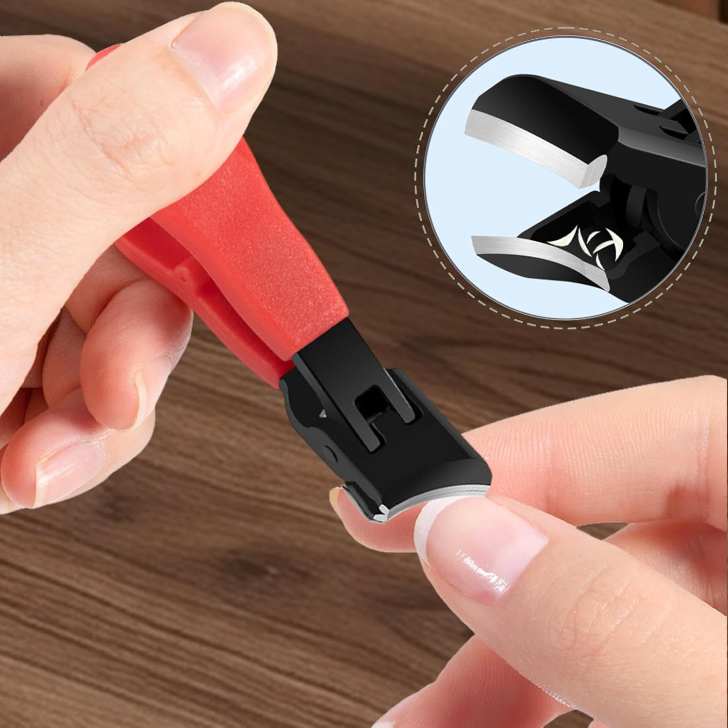 Qkbuza Splash Proof Nail Clippers | Nail Filer Fingernail Clippers - Professional Splash Proof Toenail Trimmer, Bevel Nail Trimmer, Nail Cutters for Seniors Men Women - Purple image number 7