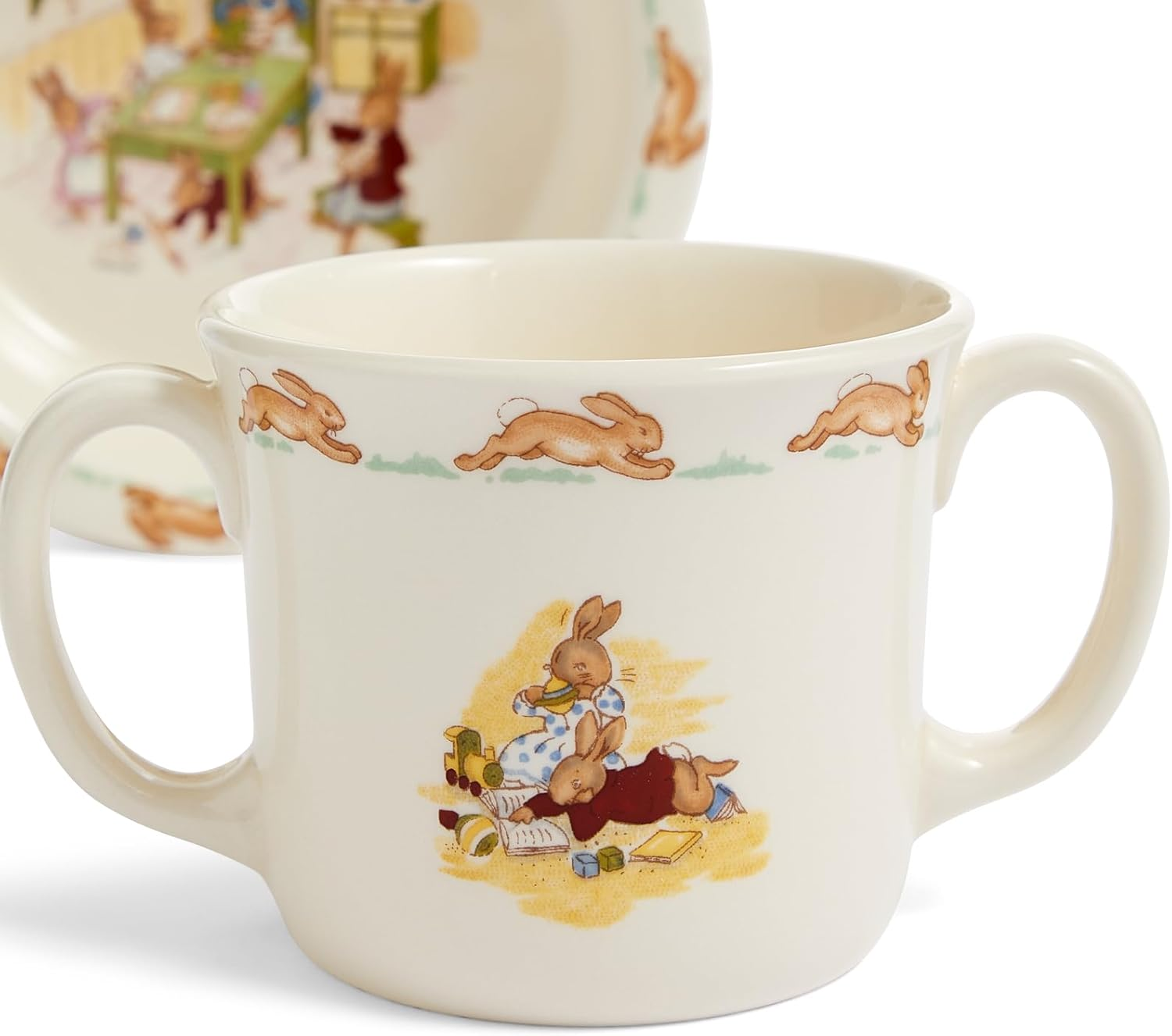 Royal Doulton Bunnykins Bowl and Two-Handled Mug Set image number 5