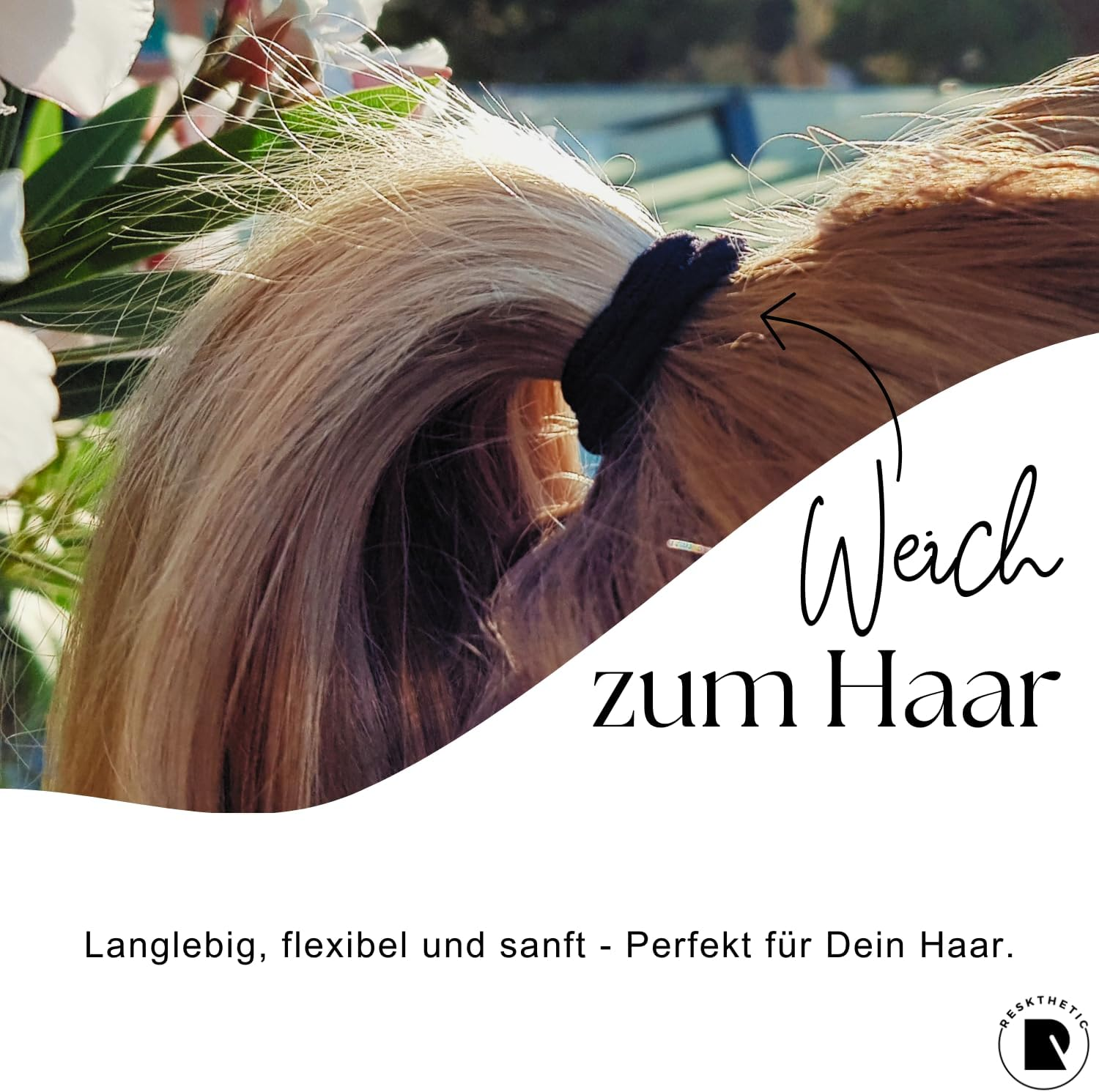 Reskthetic&reg; - Hair Bobbles Pack of 24 (4 Mm) Made of High-Quality (Very Tear-Resistant), Environmentally Friendly and Odourless, Metal Free for Girls, Women and Men (Brown)