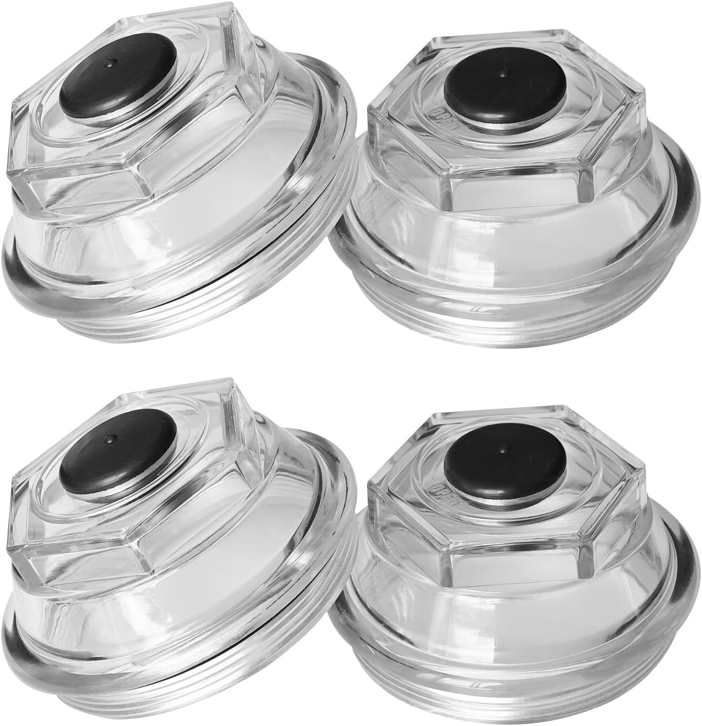 Oil Bath Dust Caps, K71-704-00,Compatible with Dexter 9K-10K 8-415 430 General Duty Axles Built after July 2009, for Dexter 9K 10K 3.5" Threads Trailer Axle Plastic Cover 21-88 Oil Caps,4Pcs image number 1