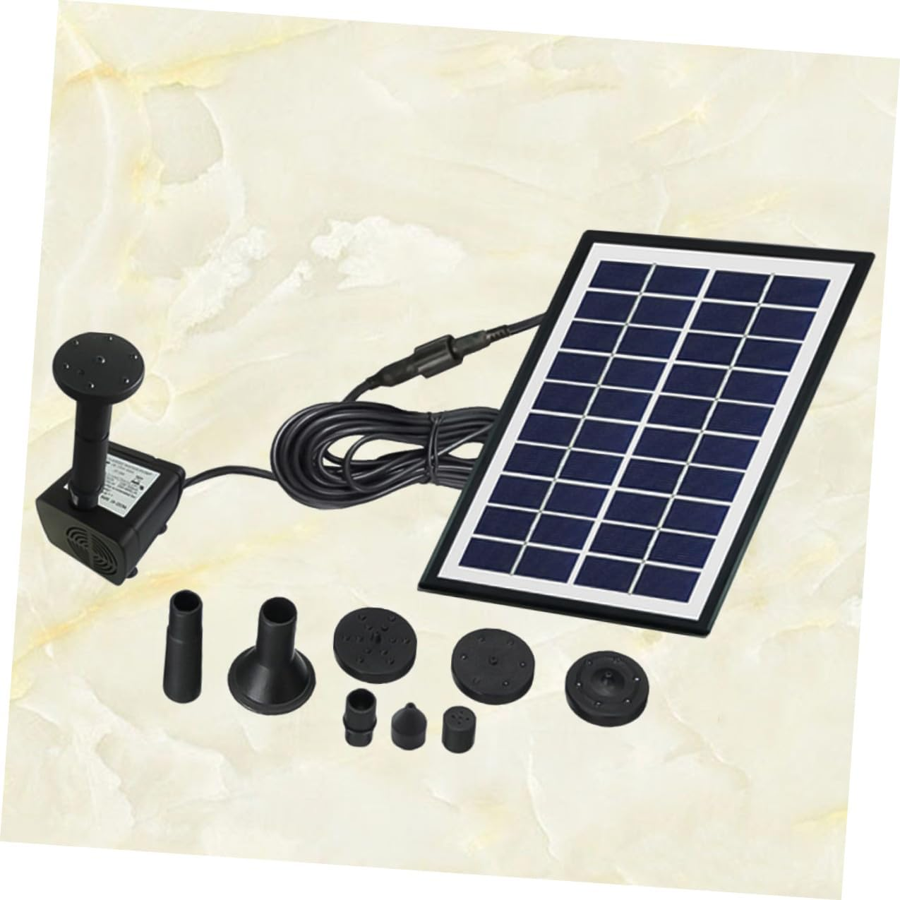 Totority Solar Powered Floating Water Fountain Pump for Garden Outdoor Landscape Miniature Fish Tank Aerobic Circulation No Battery Required Black image number 4