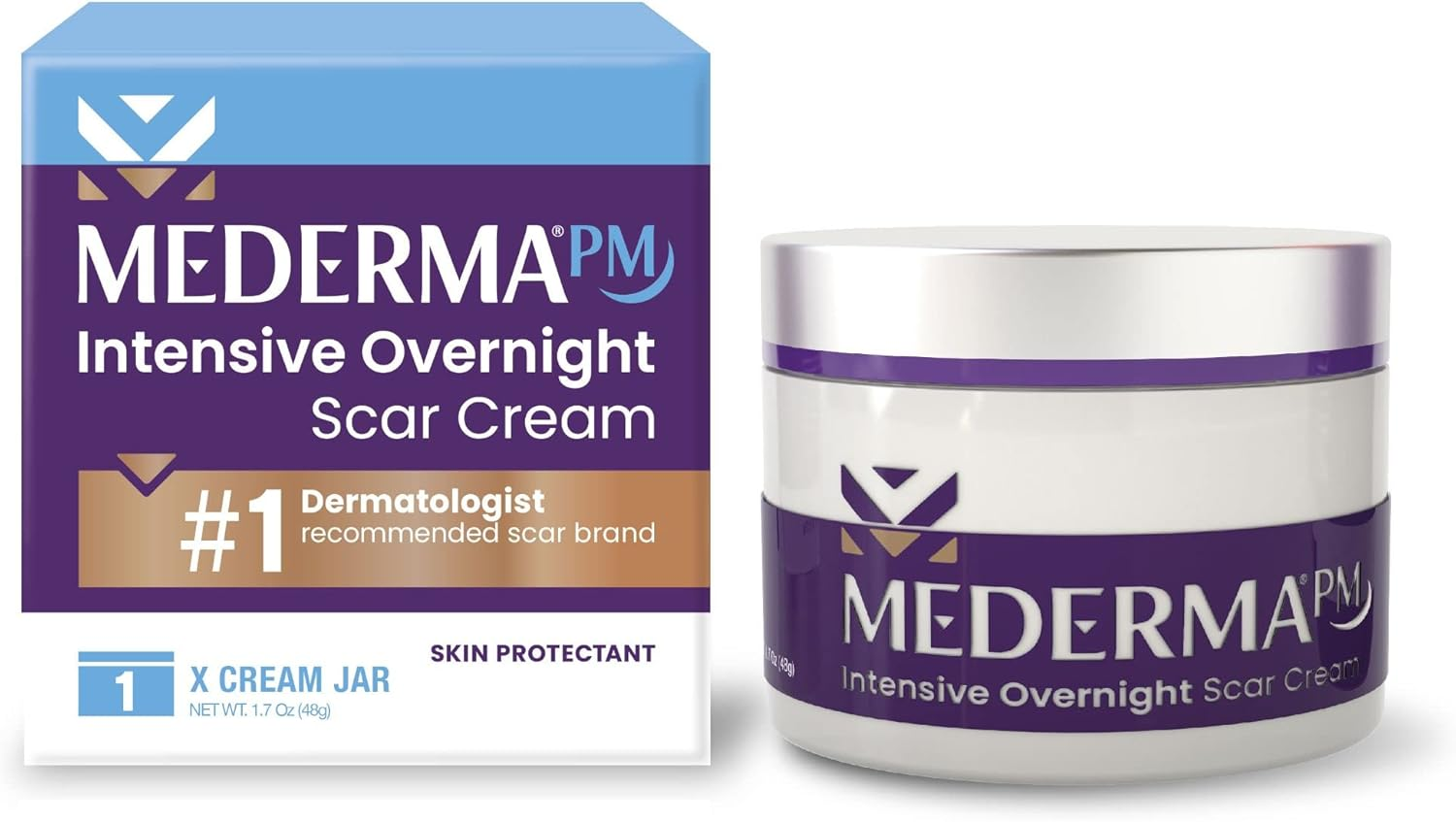 Mederma PM Intensive Overnight Scar Cream, Works with Skin'S Nighttime Regenerative Activity, Clinically Shown to Make Scars Smaller and Less Visible, 1.7 Oz (48G) image number 2