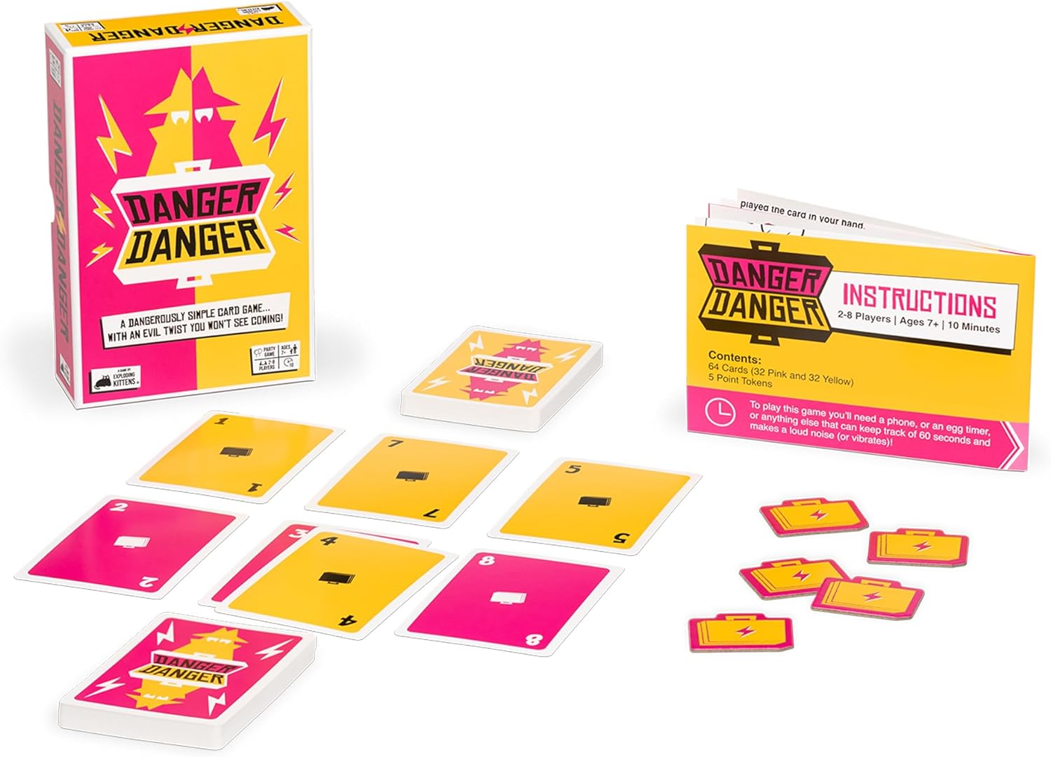 Danger Danger by Exploding Kittens | a 10 Minute Team Card Game - Outwit, Outplay, Outscore! | Ages 7+ | Family Card Game image number 5