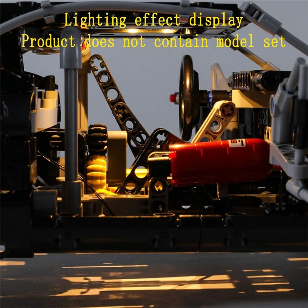 GEAMENT LED Light Kit for Dom&rsquo;S Dodge Charger - Compatible with  Technic Fast & Furious 42111 Race Car Model ( Set Not Included) image number 5