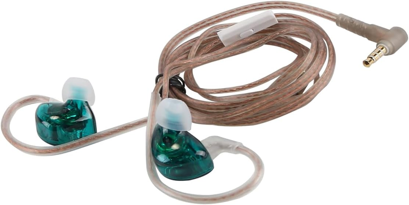 Laroal IEM Earphones Deep Bass Sound Headphones Driver 10Mm Dynamic Driver over Ear Headset for Phone PC (Cyan with Microphone) image number 6