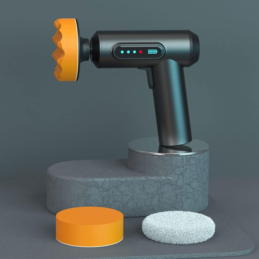 20000RPM Handheld Portable Cordless Car Polishing Machine Electric Car Polisher Multi-Function Scratch S Polishing Machine with 3 Polishing Pads image number 2