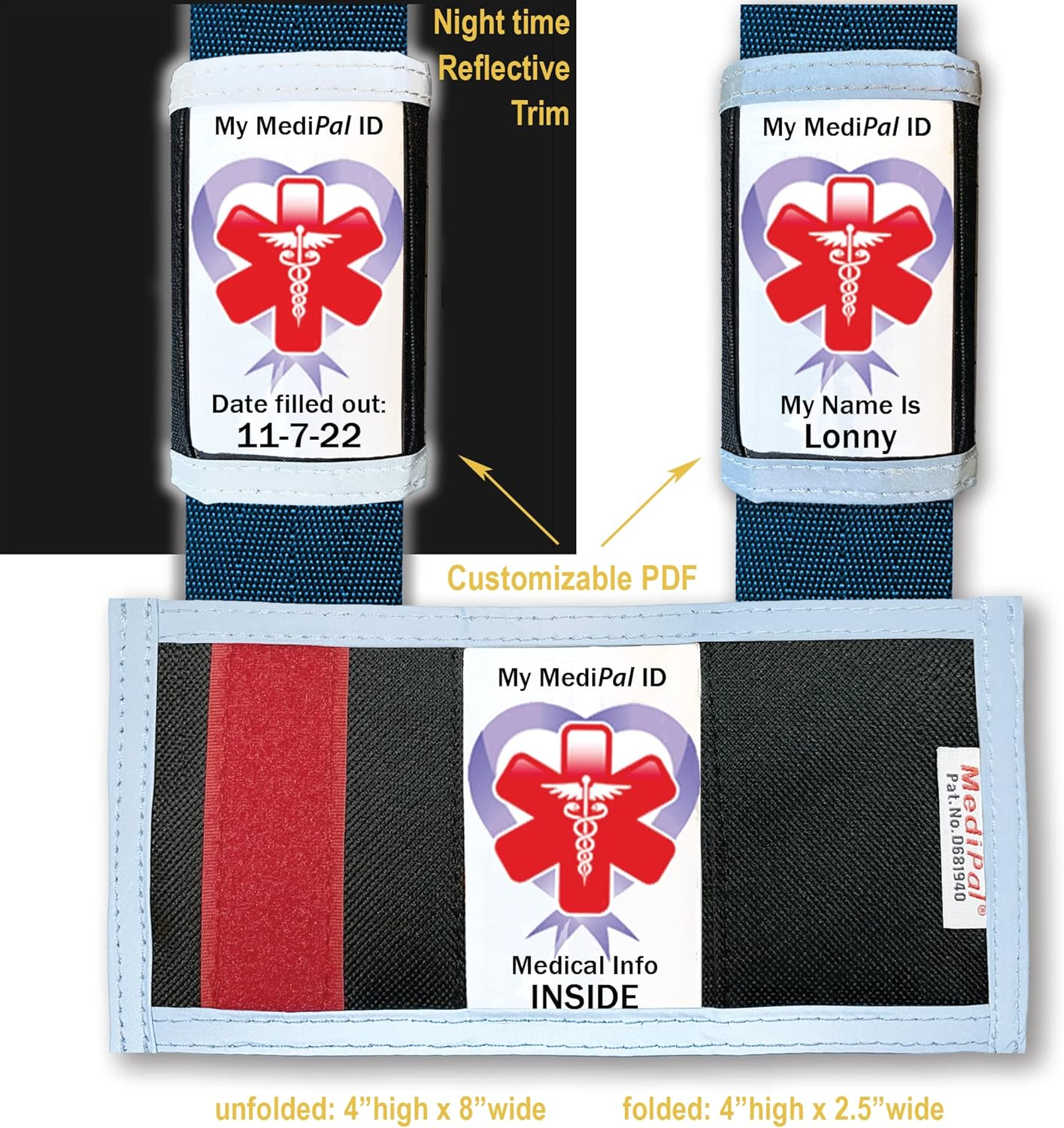 Epilepsy Alert Medical ID Seatbelt Tag- List Seizure Type, Triggers, Best Response, Meds, Contacts, Allergies, Diet and More - All Health Conditions image number 5