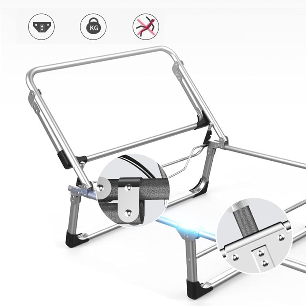 Folding Camping Cot W/Mat for Adults, Heavy Duty Outdoor Camping Bed Travel Camp Cots Camping Loungers, 5-Position Adjustable Backrest, Lightweight Tent Cot for Home Office Beach Garden image number 1