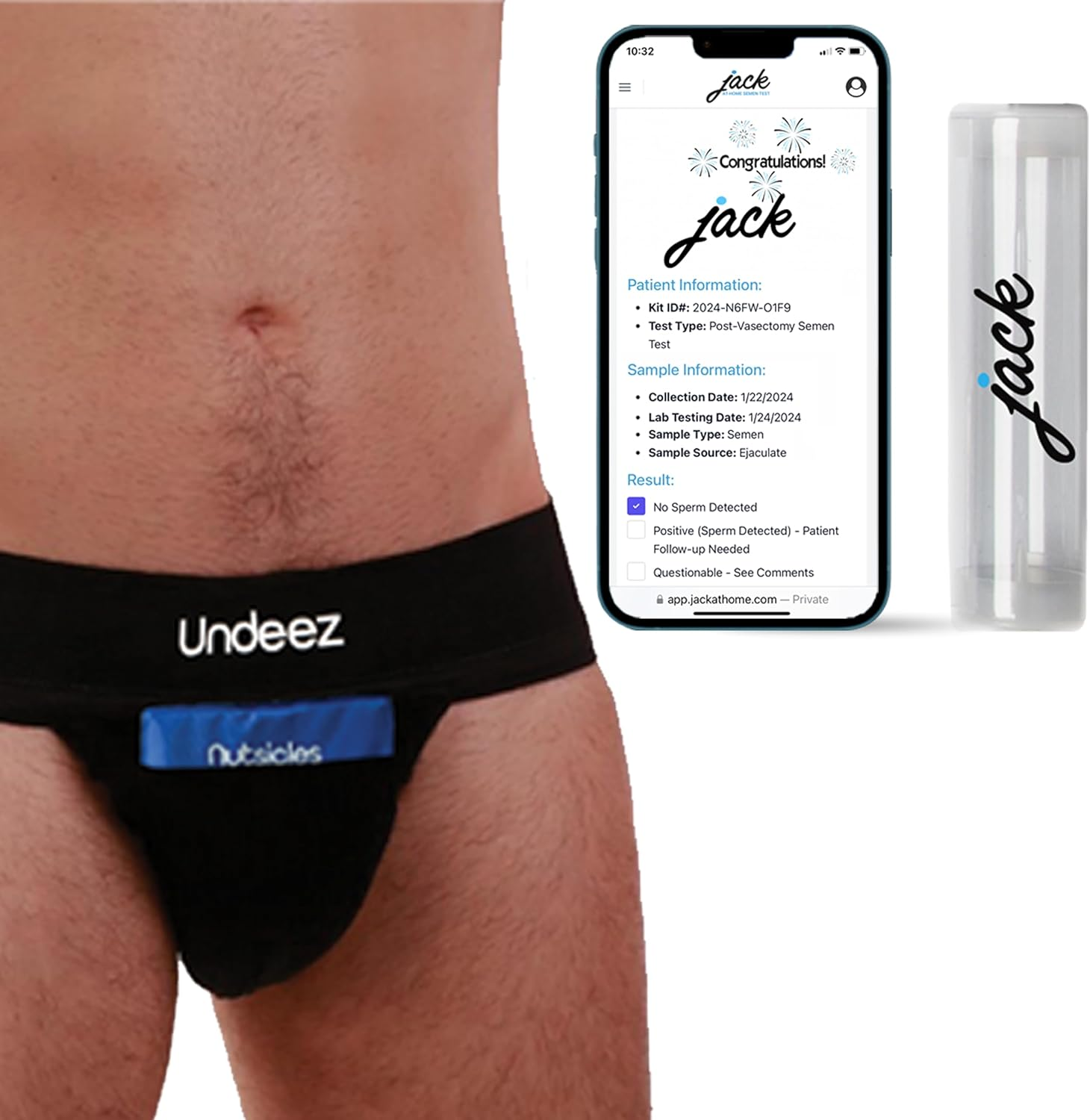 Undeez Vasectomy Jockstrap Underwear - with 2-Custom Fit Ice Packs and Snug Jockstrap for Testicular Support & Pain Relief image number 4