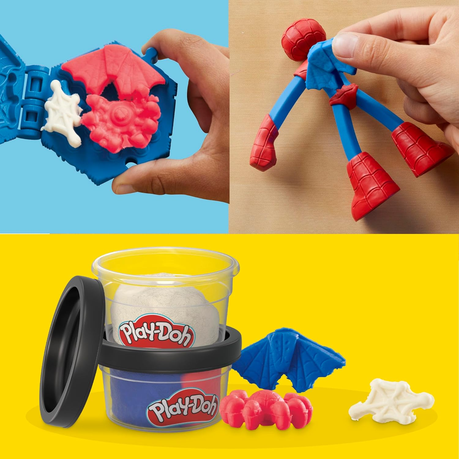 Play-Doh Marvel Spider-Man Thwip Squisher Set with Bendy Action Figure, Imagination Toys for 4 Year Old Boys and Girls and Up image number 3
