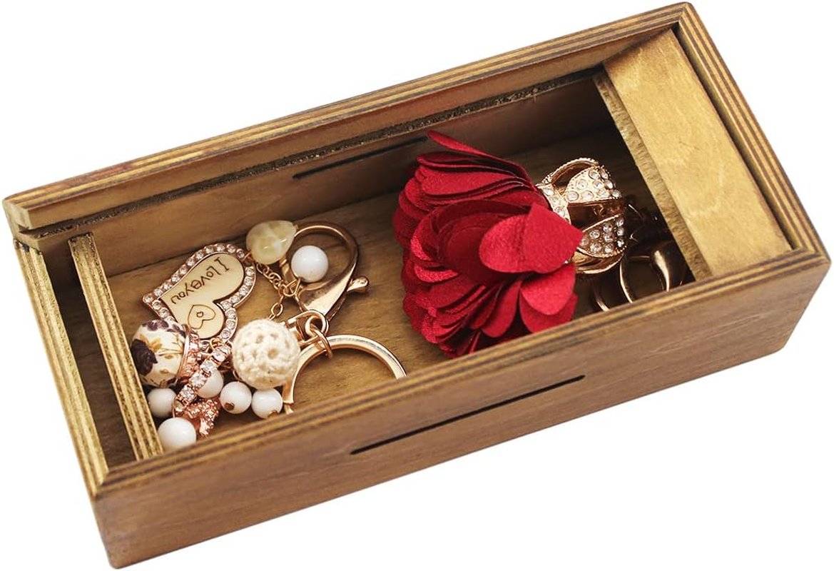 Wooden Puzzle Boxes with Hidden Compartments, Intelligent Thinking Sports Tasks for Children, Teenagers, Adults, Money Card Holder, Difficult Games, Wooden Puzzle Case for Secret Surprise Gifts image number 2