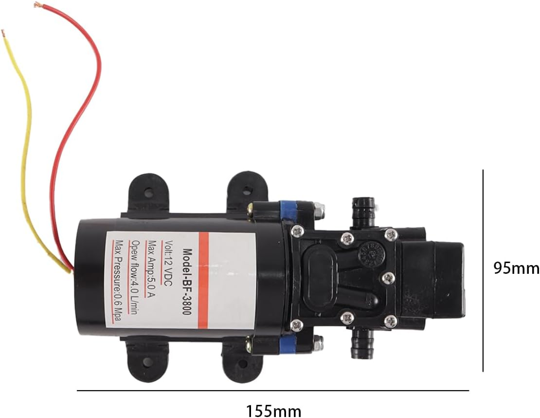 NUZAMAS NEW 12V High Pressure Diaphragm Self Priming Water Pump for Caravan/Rv/Boat/Marine image number 4