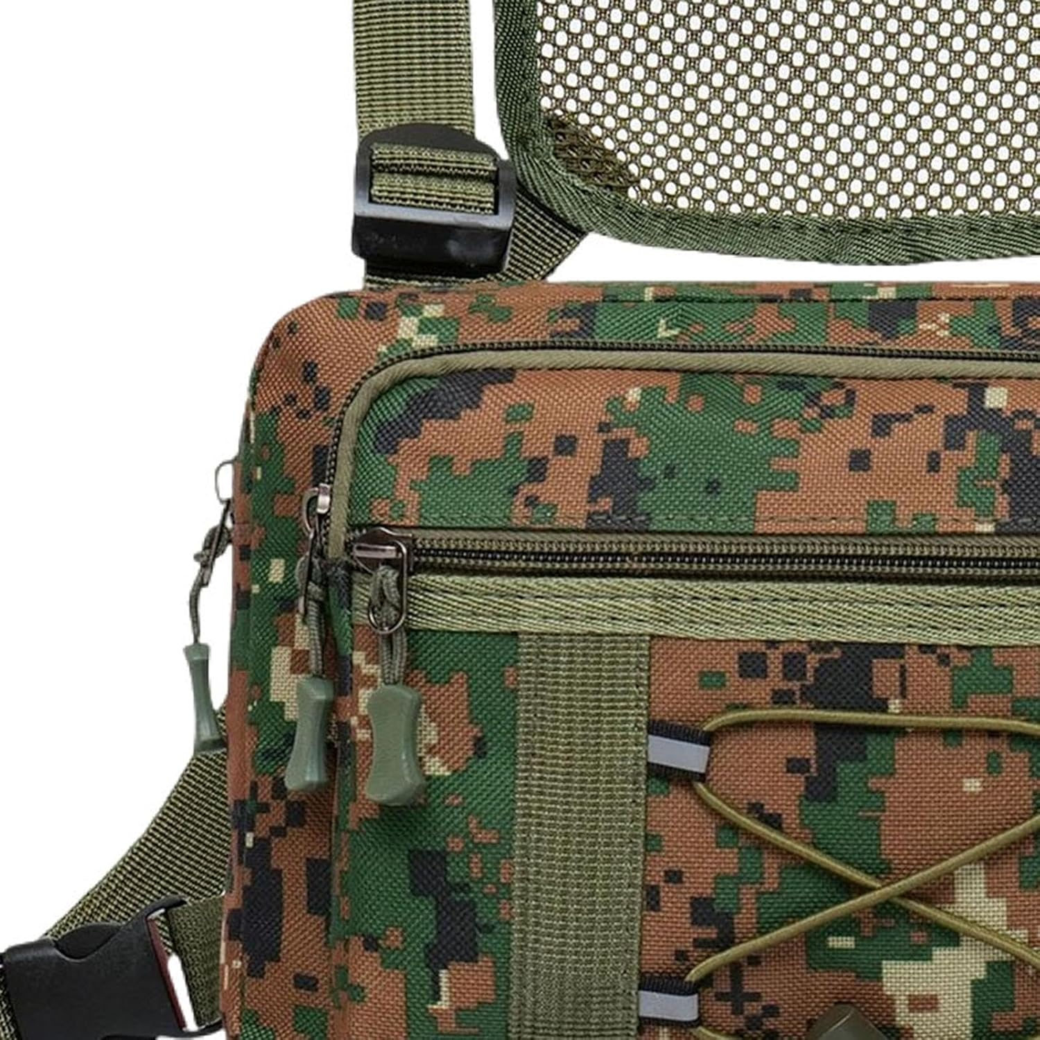 ZGUZMCMK Binocular Chest Pack Binocular Holder, Waterproof for Hiking Camping, Pouch Multipurpose Bino Harness Carrier Case Bino Bag, Green - Yellow image number 2